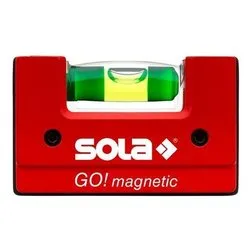 Livella manuale (6,8cm) bolla orizzontale GO MAGNETIC Rosso 01621101 - immagine 1