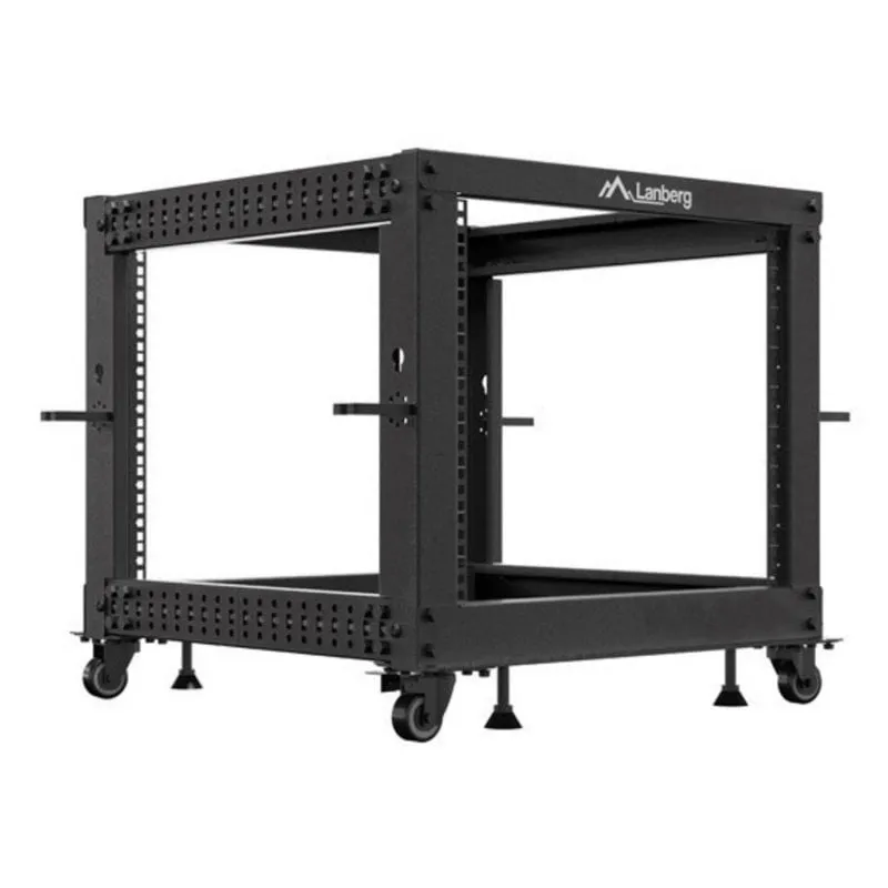 Rack Lanberg OR01-6109-B 9U 600 kg Nero Rieles e Rueda di Reenvio Rack - immagine 1
