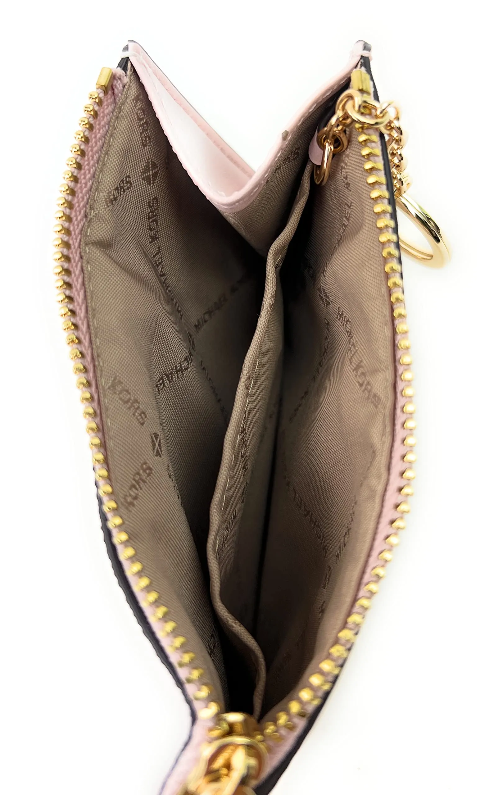 Michael Kors Portachiavi con chiusura a cerniera per carta d'identità (pwder blush multi), Pwder Blush Multi, Classico, Pwder Blush Multi, A1, Classico - immagine 5