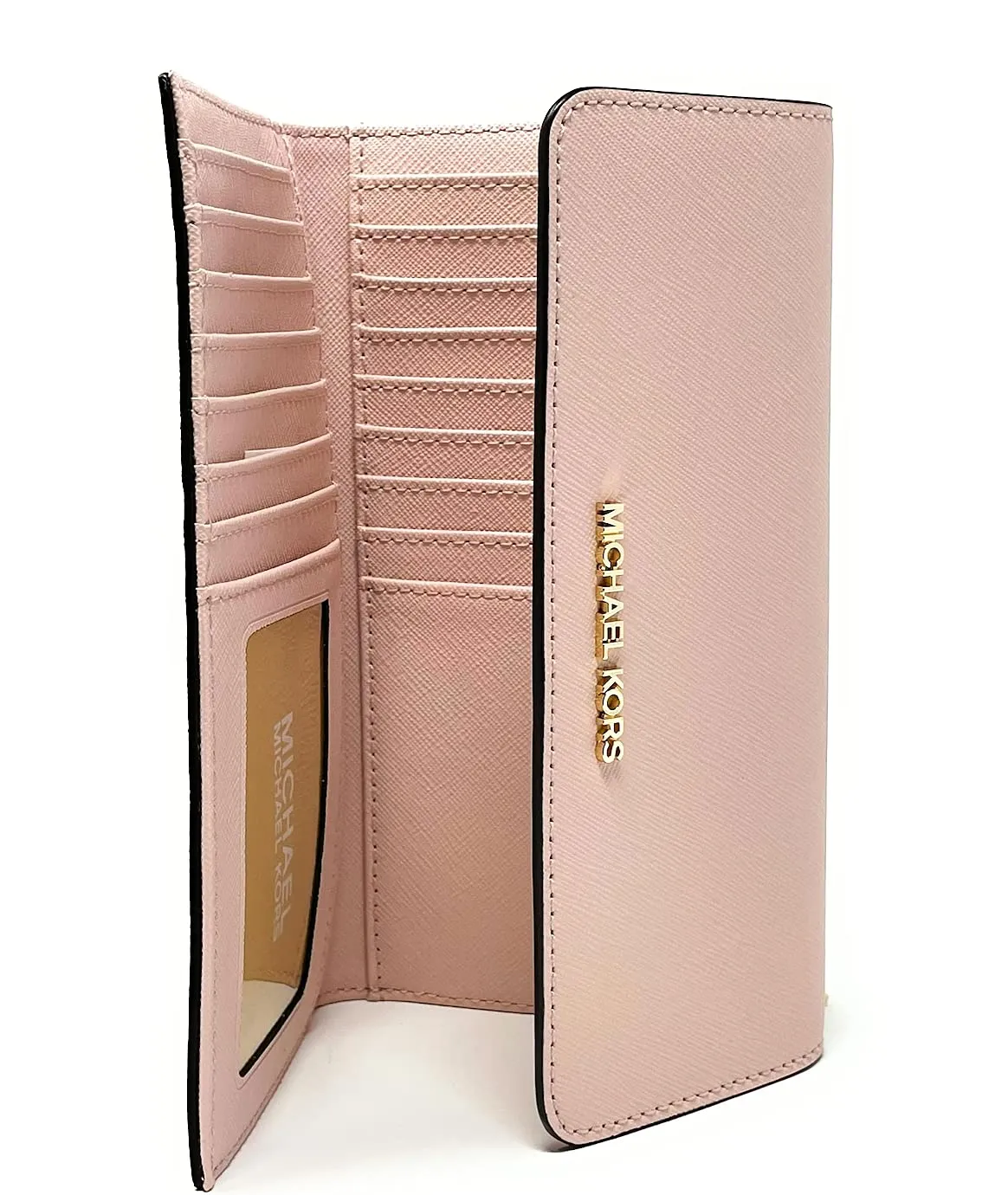 Michael Kors Portafoglio da viaggio da donna Jet Set grande, Fard in polvere., LARGE, classico - immagine 4