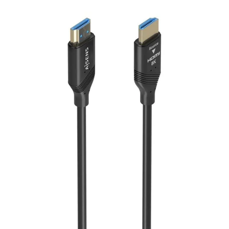 Cavo HDMI AISENS A153-0933 10m 48Gbps Fibra Ottica Oro 24K Nero - immagine 1
