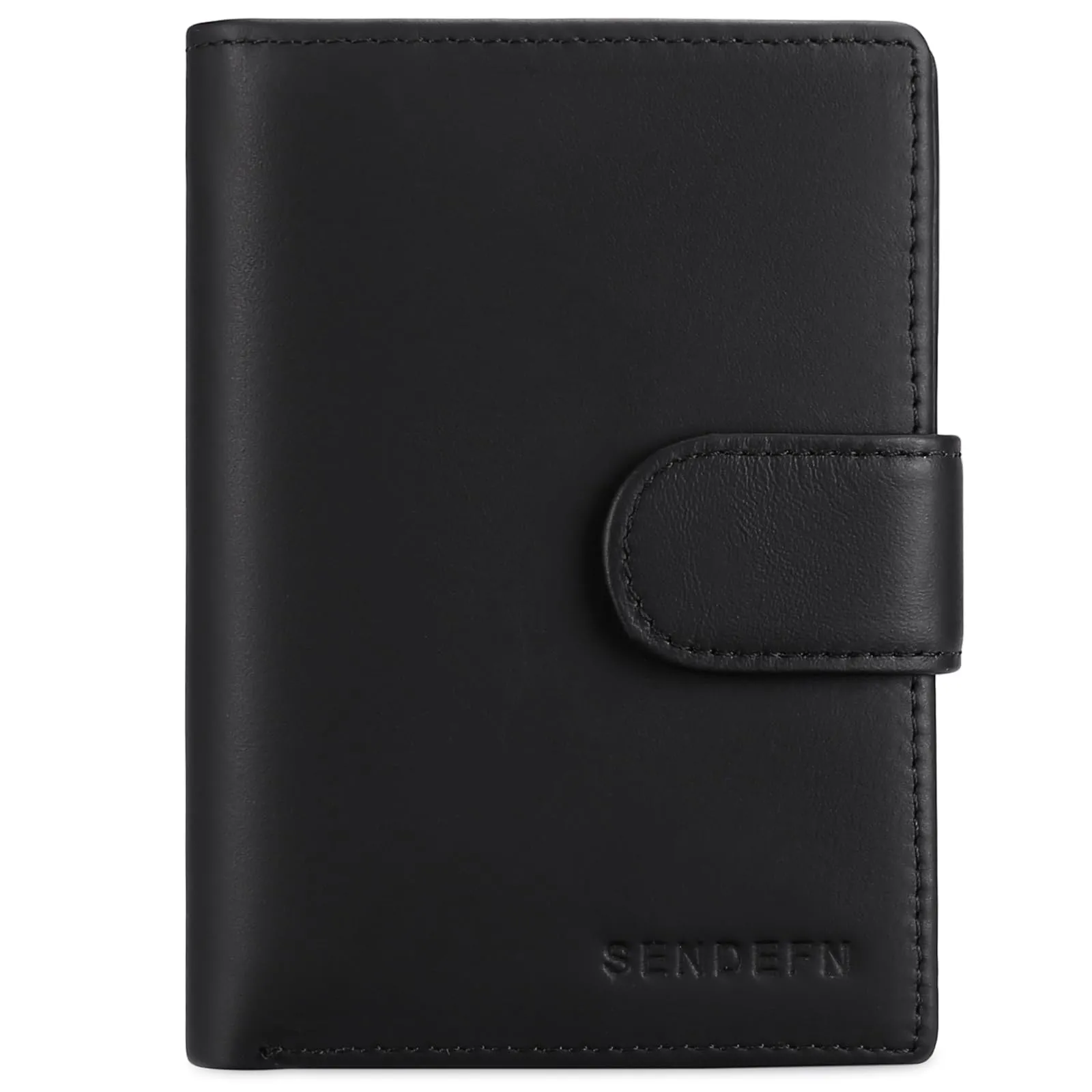 SENFEFN Portafoglio Uomo Trifold Pelle Vegana, Portafogli Uomo Blocco RFID con 18 Porta Carte di Credito, Tasca Portamonete, 2 Scomparti Banconote - immagine 2