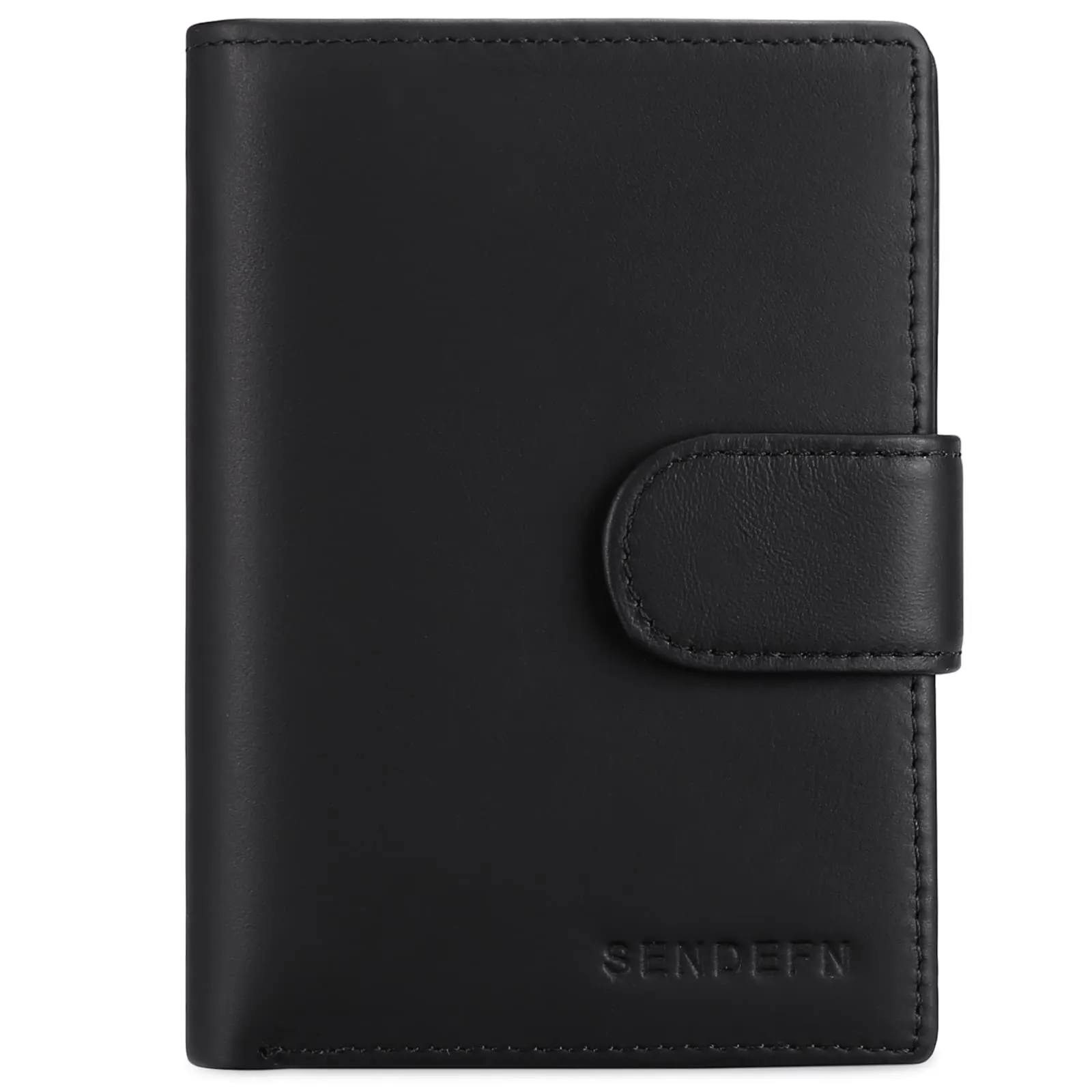 SENFEFN Portafoglio Uomo Trifold Pelle Vegana, Portafogli Uomo Blocco RFID con 18 Porta Carte di Credito, Tasca Portamonete, 2 Scomparti Banconote - immagine 2