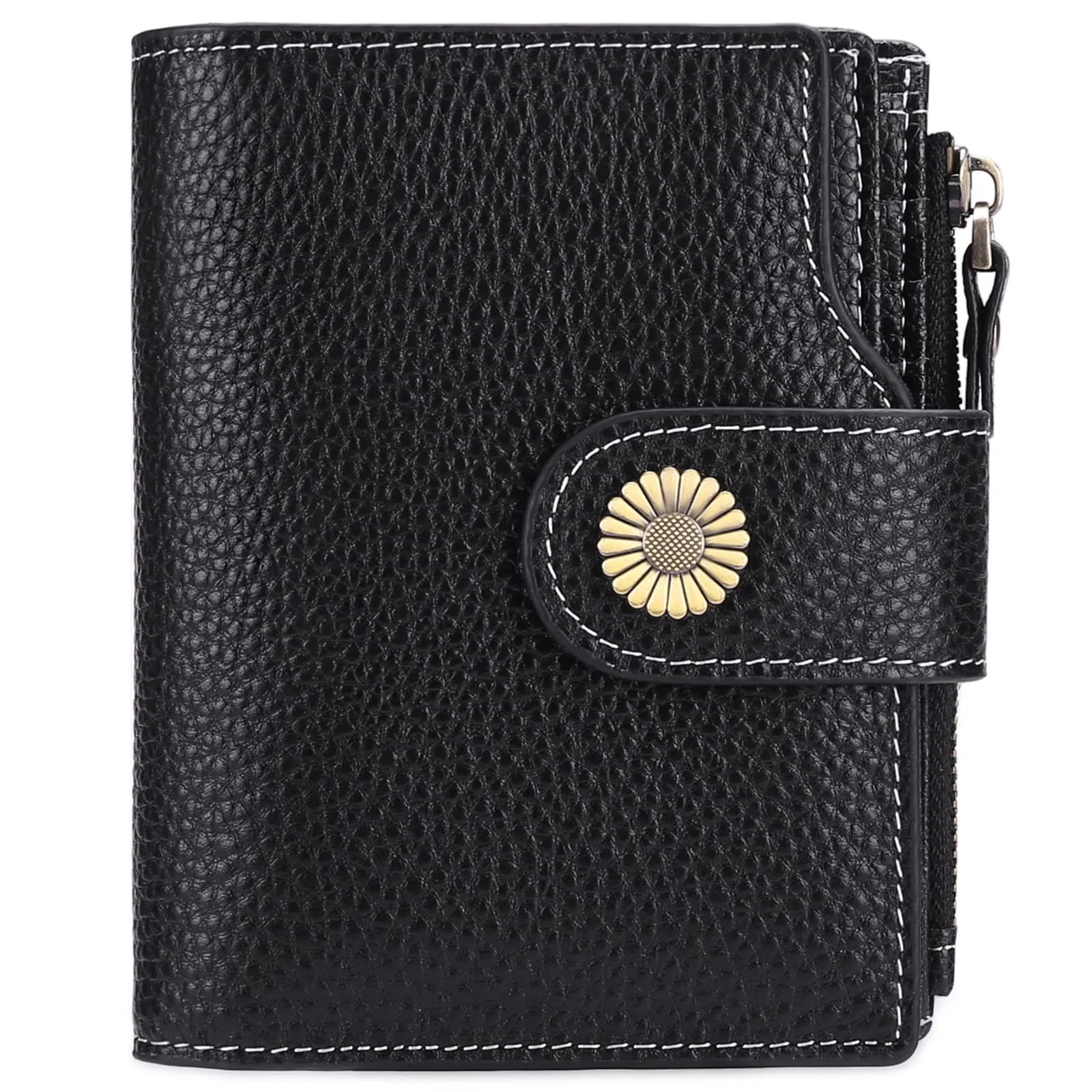 SENDEFN Portafoglio Donna Pelle con Bloccaggio RFID Piccolo Portamonete Donna, 10 Scomparti per Carte con 2 Finestra di Identificazione e 1 Tasca con Cerniera - immagine 1