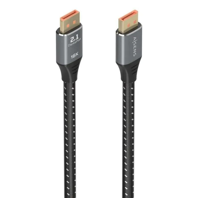 Cavo DisplayPort Aisens A158-0902 2.1 16K 80Gbps 1,5m Nero - immagine 1