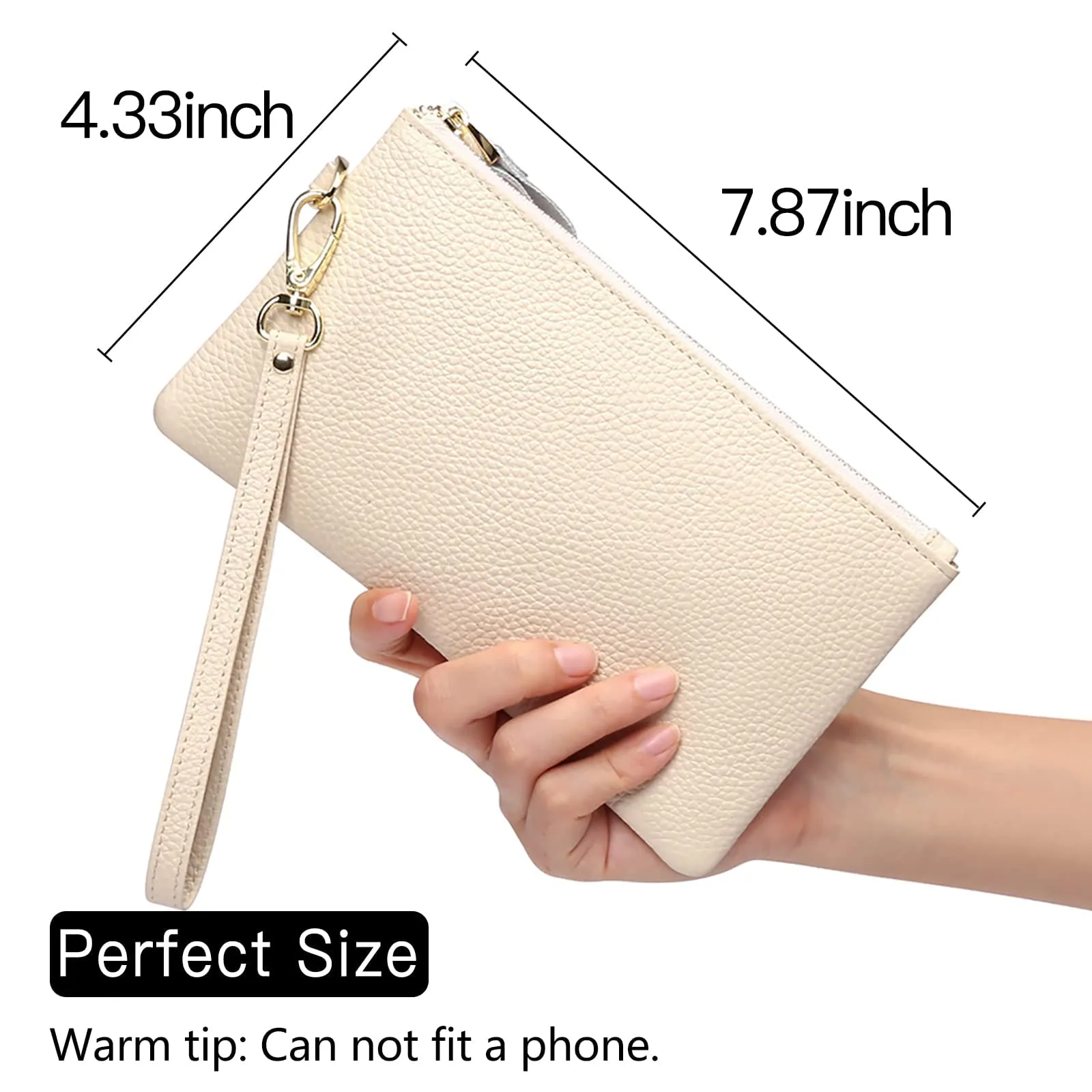 SENDEFN Pochette Donna Borsetta Piccola Portafoglio con Cinturino Da Polso Blocco Rfid Borse Clutch - immagine 2