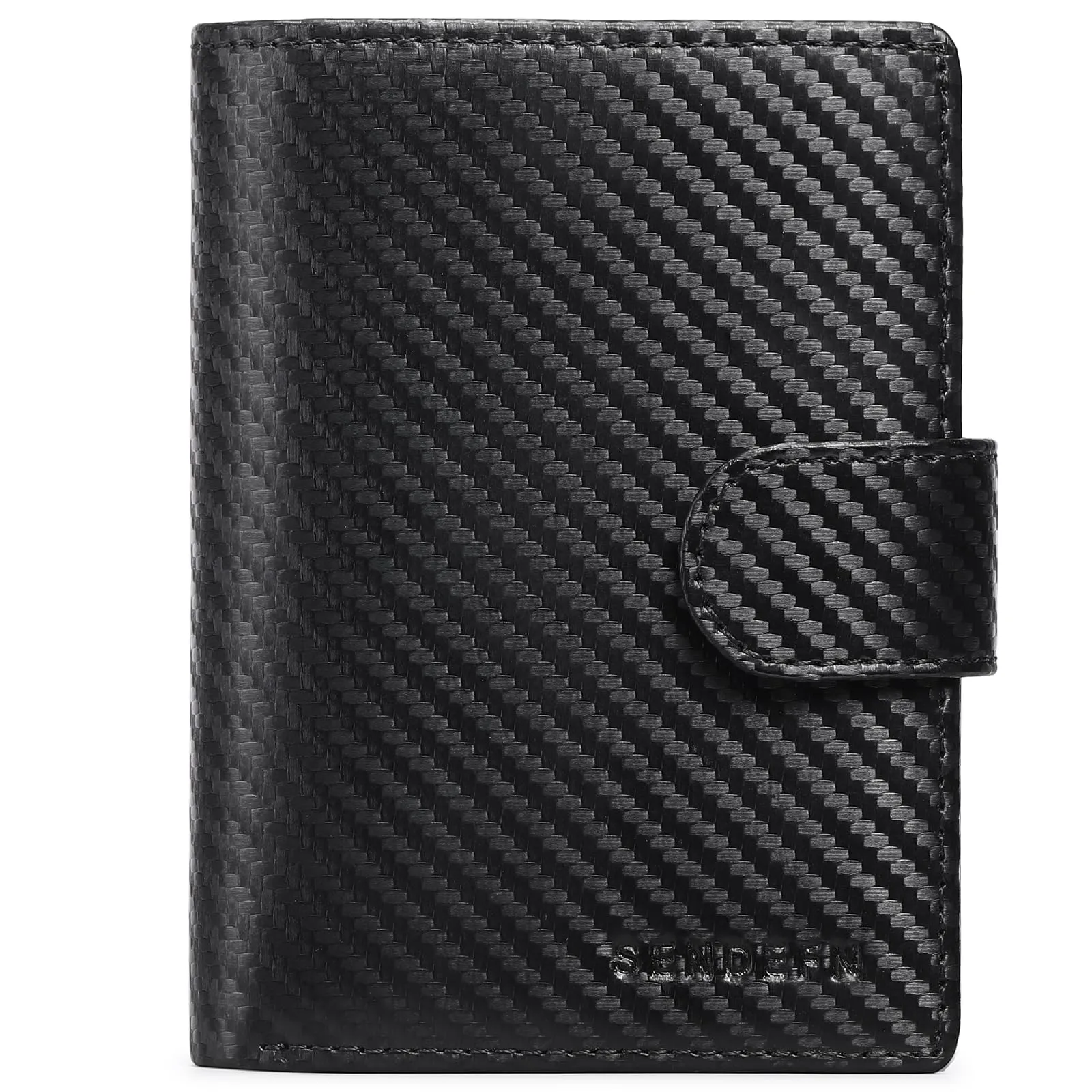 SENFEFN Portafoglio Uomo Trifold Pelle Vegana, Portafogli Uomo Blocco RFID con 18 Porta Carte di Credito, Tasca Portamonete, 2 Scomparti Banconote - immagine 2