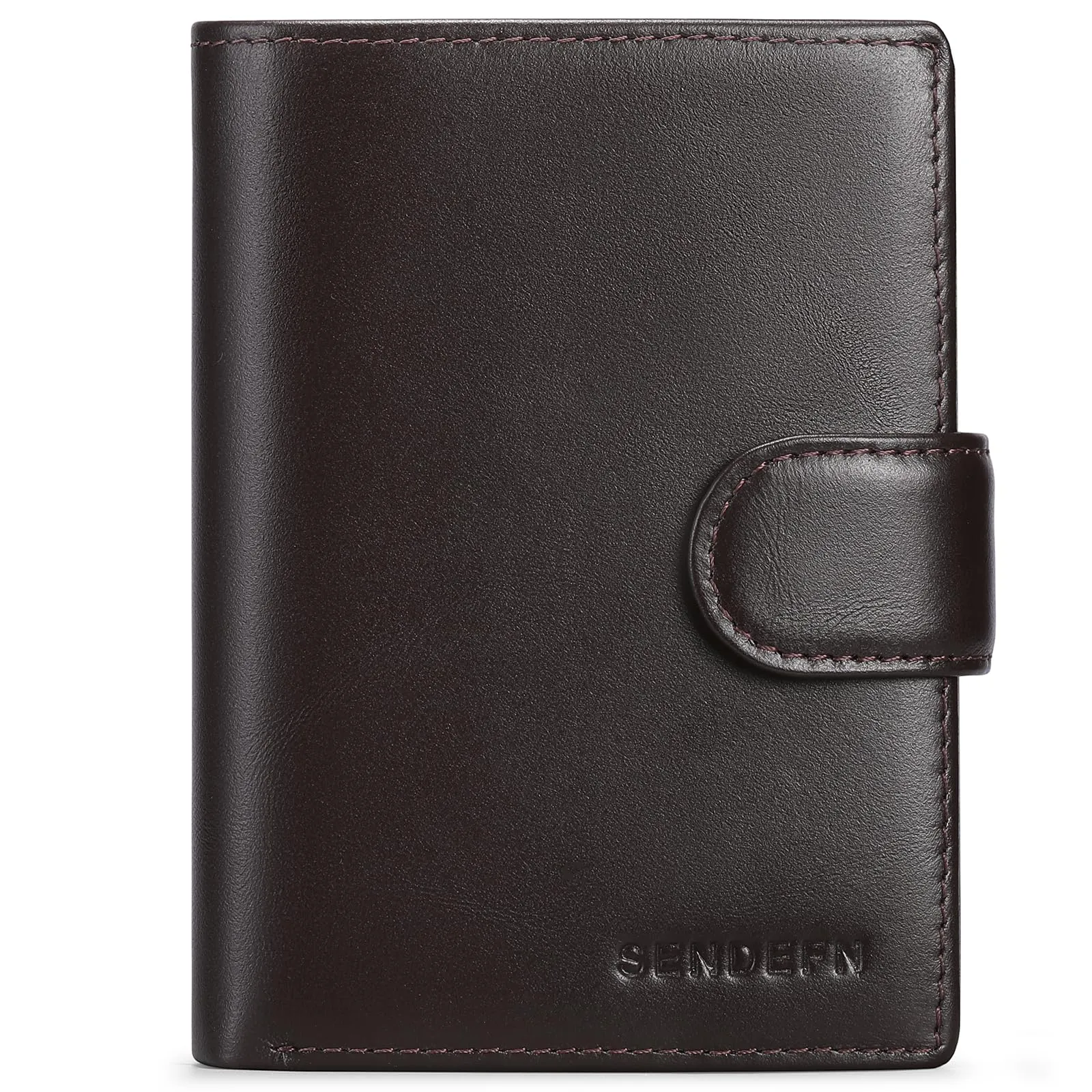 SENFEFN Portafoglio Uomo Trifold Pelle Vegana, Portafogli Uomo Blocco RFID con 18 Porta Carte di Credito, Tasca Portamonete, 2 Scomparti Banconote - immagine 2