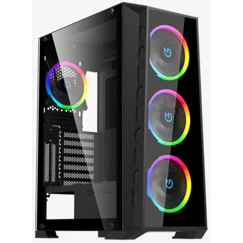 Chassis Torre Hiditec MH12 Glass Nero ARGB USB Type-C 4 Ventole 360mm Radiatore - immagine 1