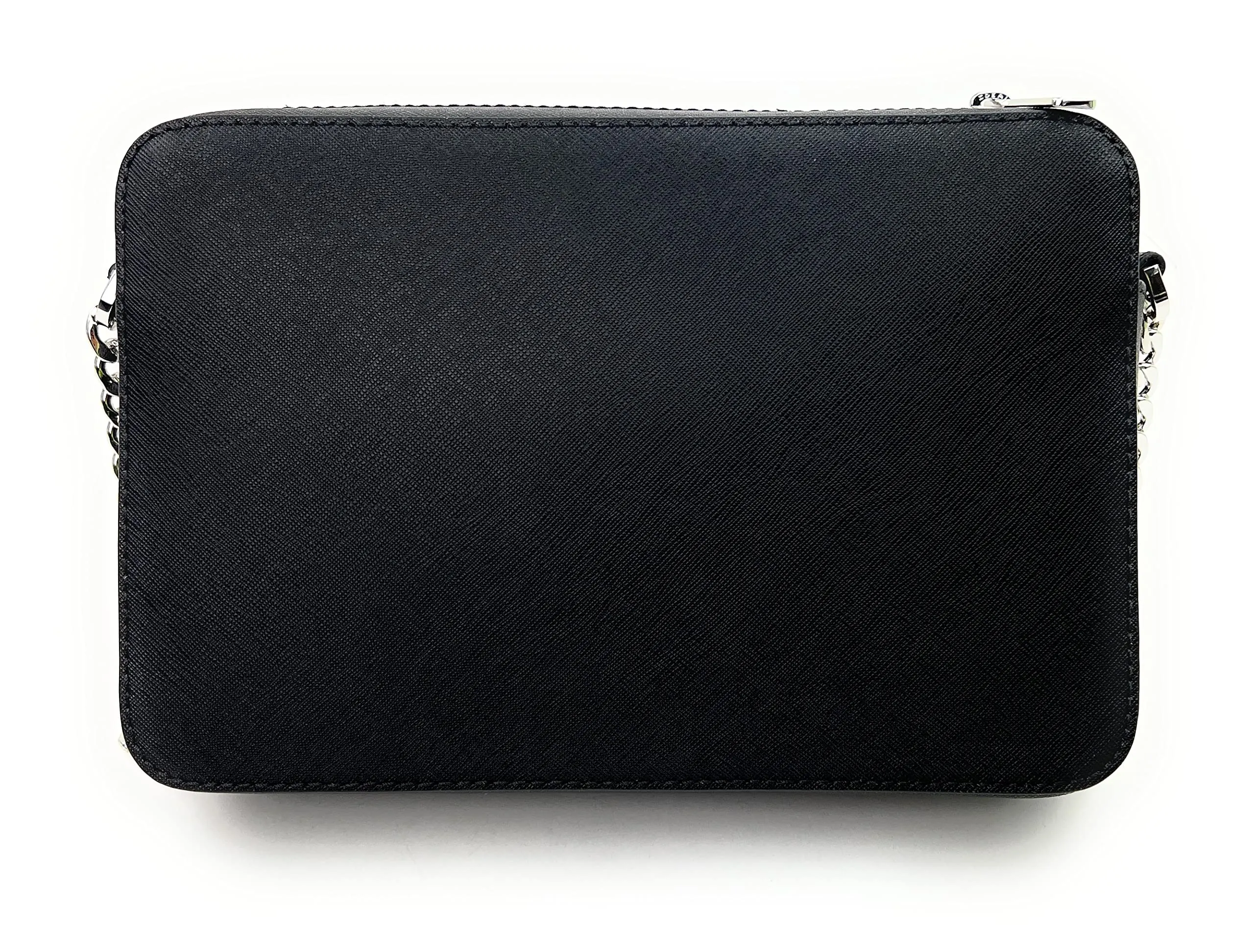 Michael Kors Jet Set, Borsa a tracolla con logo, nero/argento, 38 EU - immagine 5