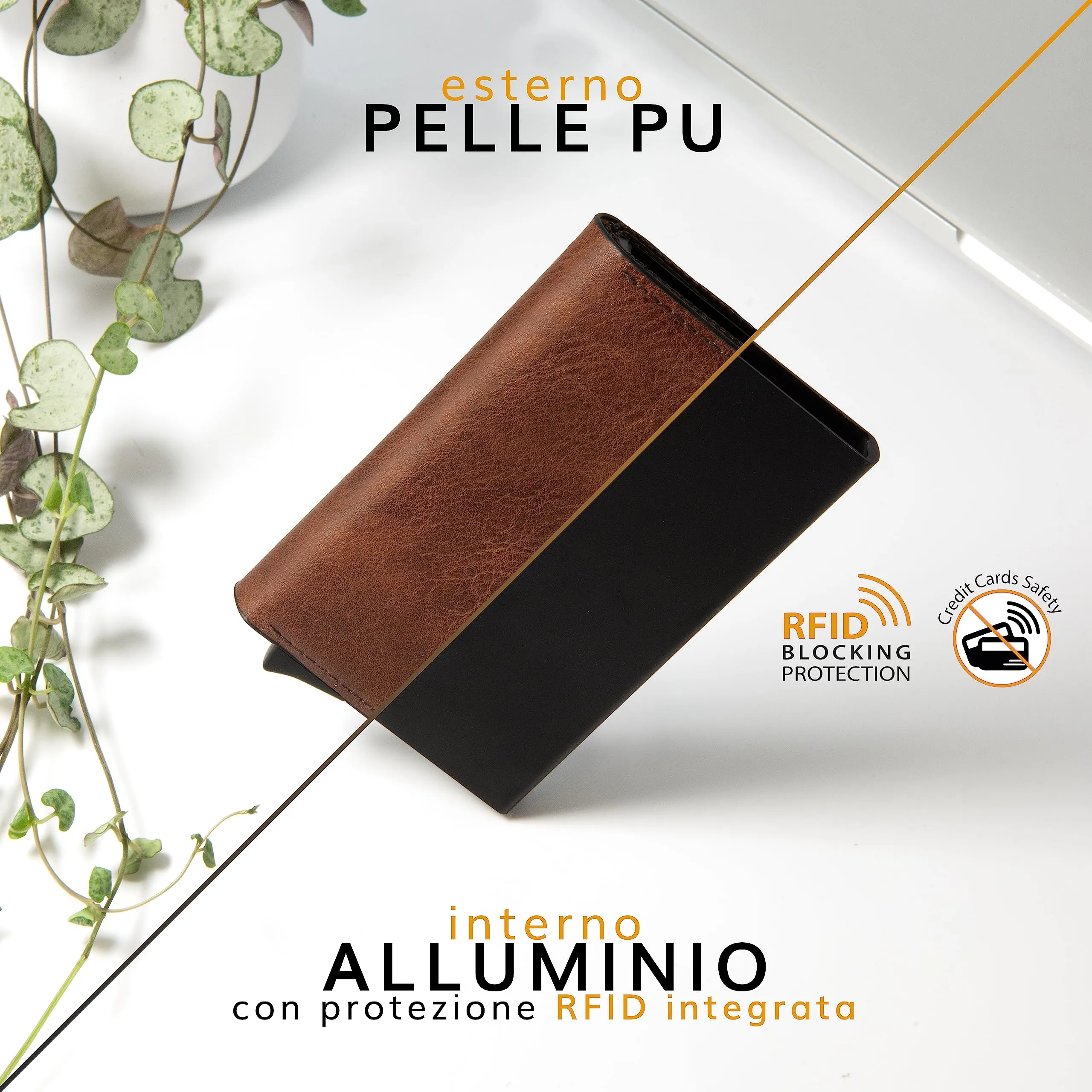 GUGGIARI® Porta Carte Credito RFID Alluminio, Magnetico - immagine 5