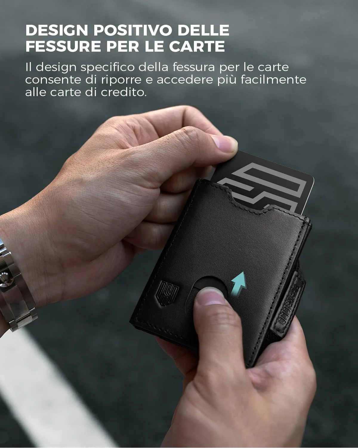 DODENSHA Portafoglio Uomo Piccolo Sottile | Porta Carte Credito | Portafoglio uomo con Portamonete XL | Portafoglio con Blocco RFID | 2 Porta Banconote e 7 Fessure per Carte e Slot ID | Nero-Upgrade - immagine 2