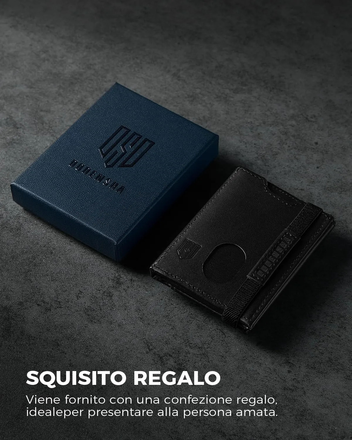 DODENSHA Portafoglio Uomo Piccolo Sottile | Porta Carte Credito | Portafoglio uomo con Portamonete XL | Portafoglio con Blocco RFID | 2 Porta Banconote e 7 Fessure per Carte e Slot ID | Nero-Upgrade - immagine 6
