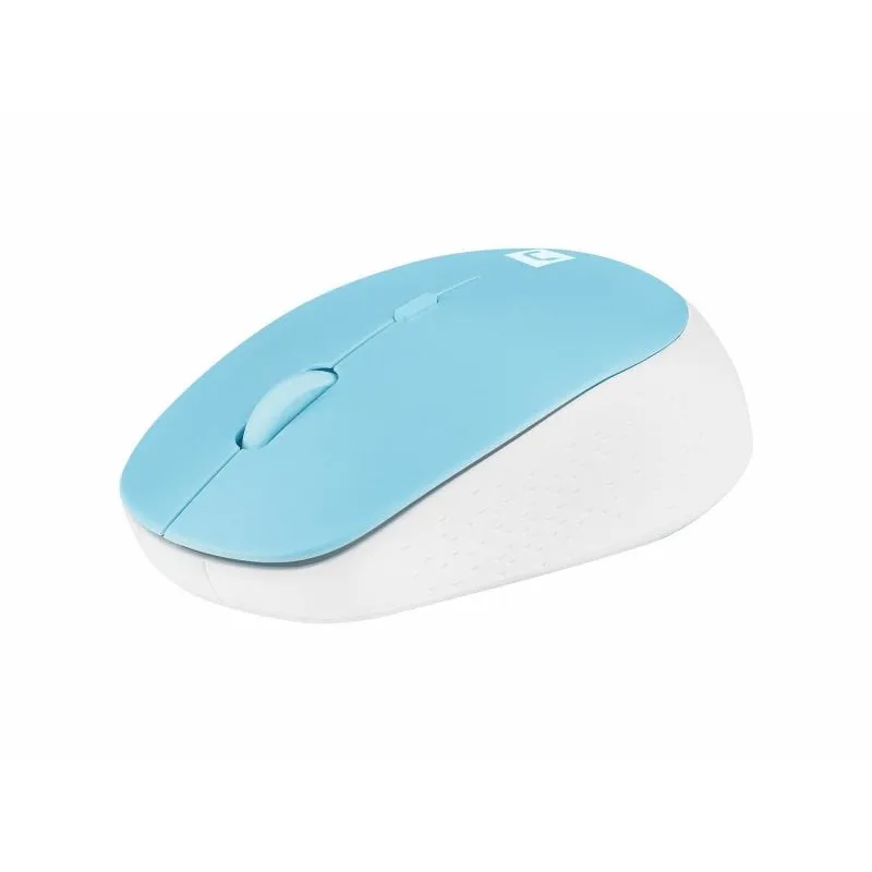 Ratón NATEC inalámbrico 1600 DPI Bluetooth Azul Blanco mano derecha - immagine 1