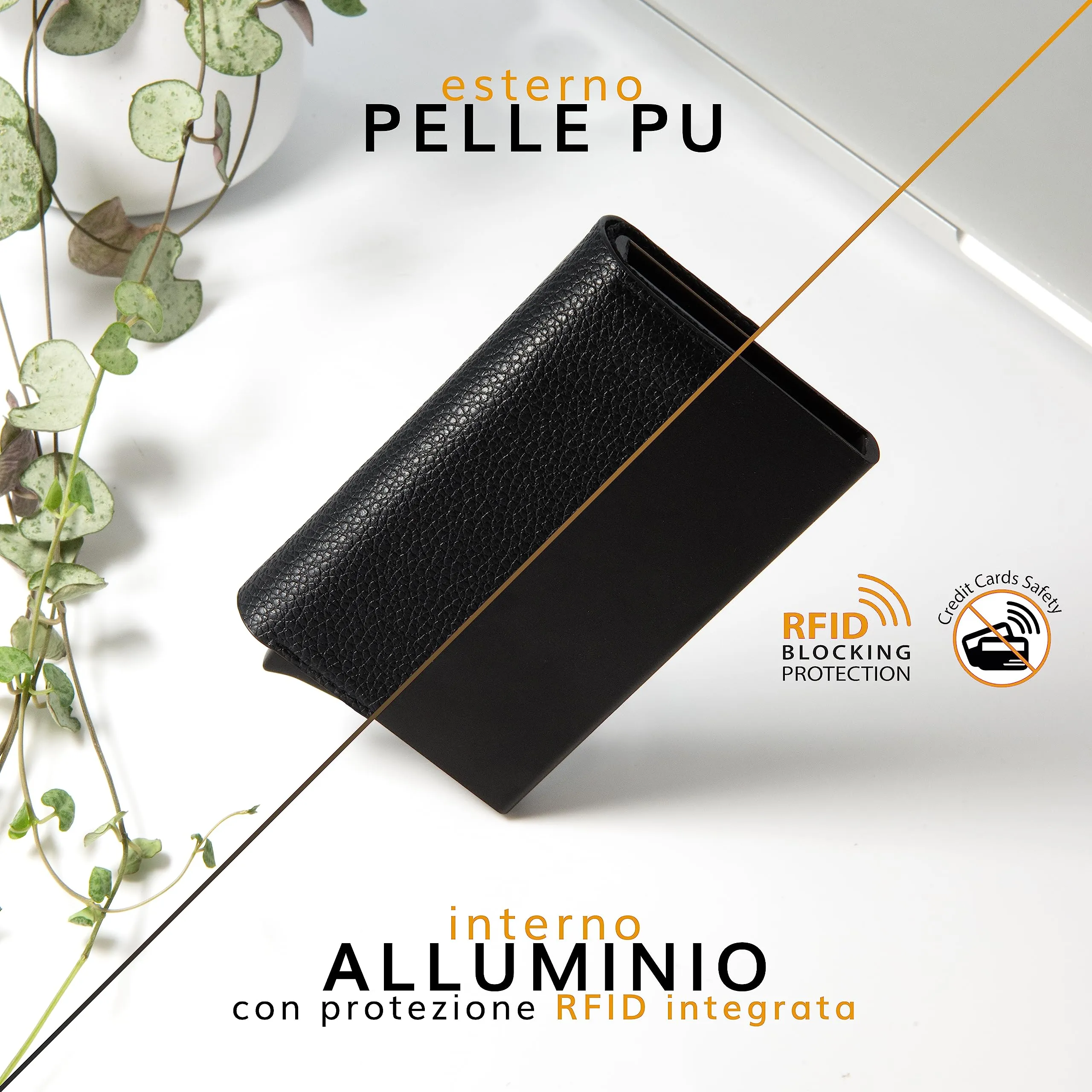 GUGGIARI® Porta Carte Credito RFID Alluminio, Magnetico - immagine 5