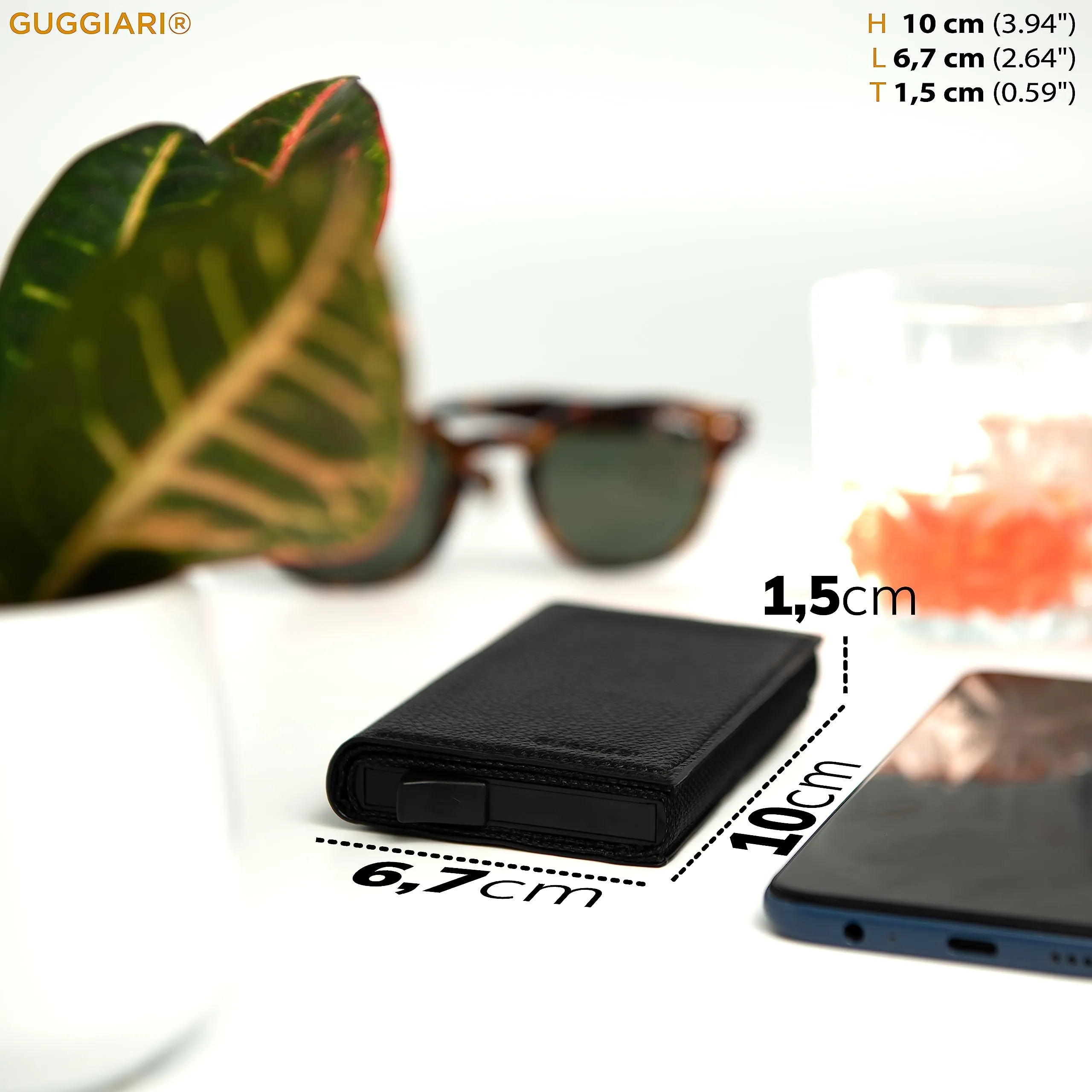 GUGGIARI® Porta Carte Credito RFID Alluminio, Magnetico - immagine 6