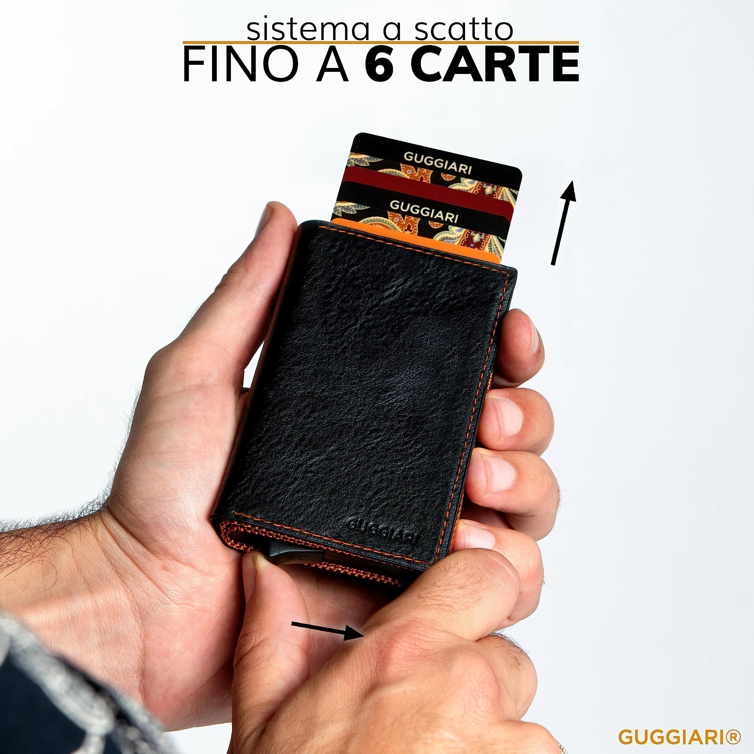 GUGGIARI® Porta Carte Credito RFID Alluminio, Magnetico - immagine 2
