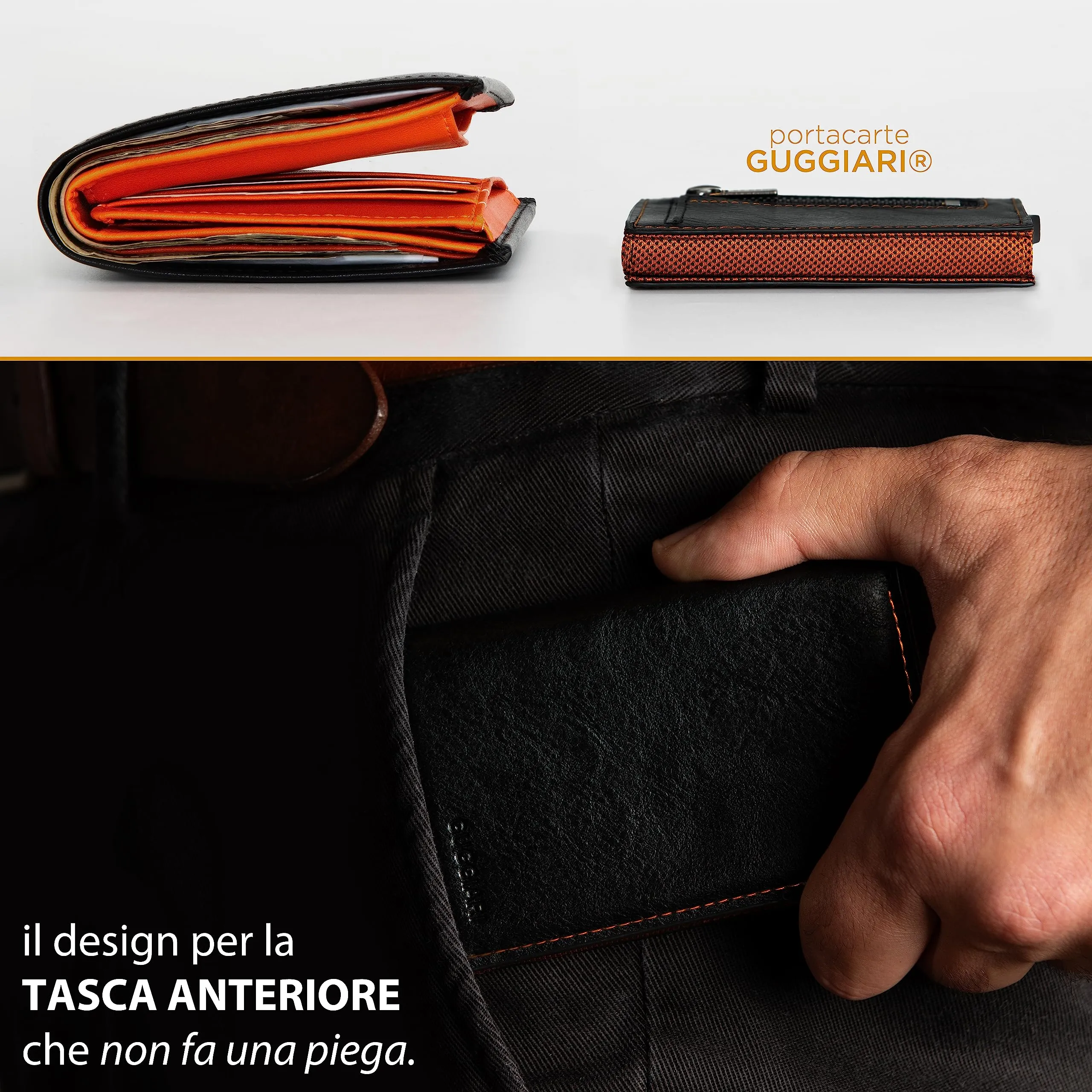 GUGGIARI® Porta Carte Credito RFID Alluminio, Magnetico - immagine 4