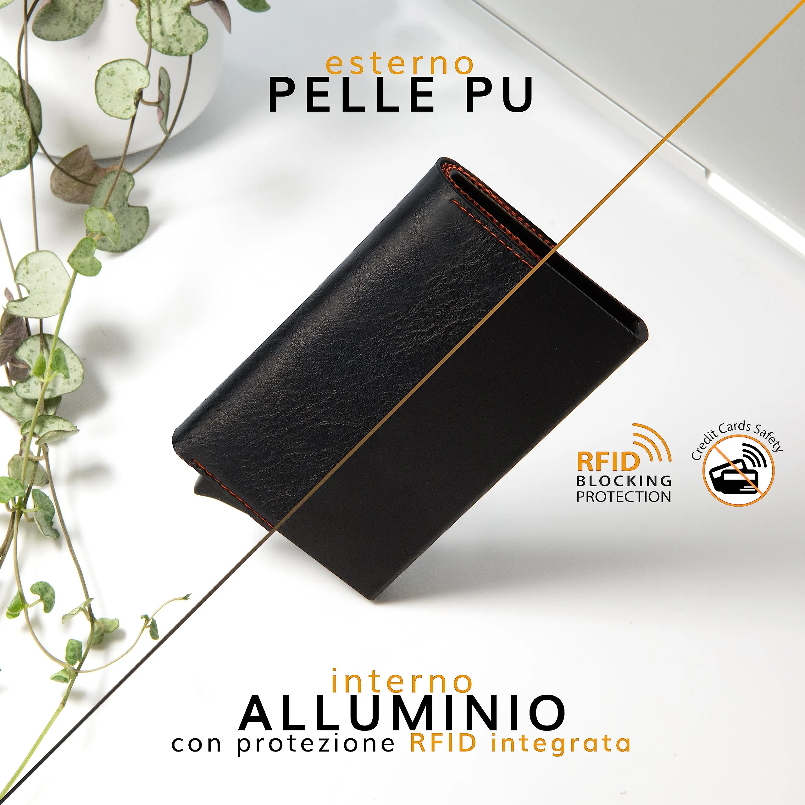 GUGGIARI® Porta Carte Credito RFID Alluminio, Magnetico - immagine 5