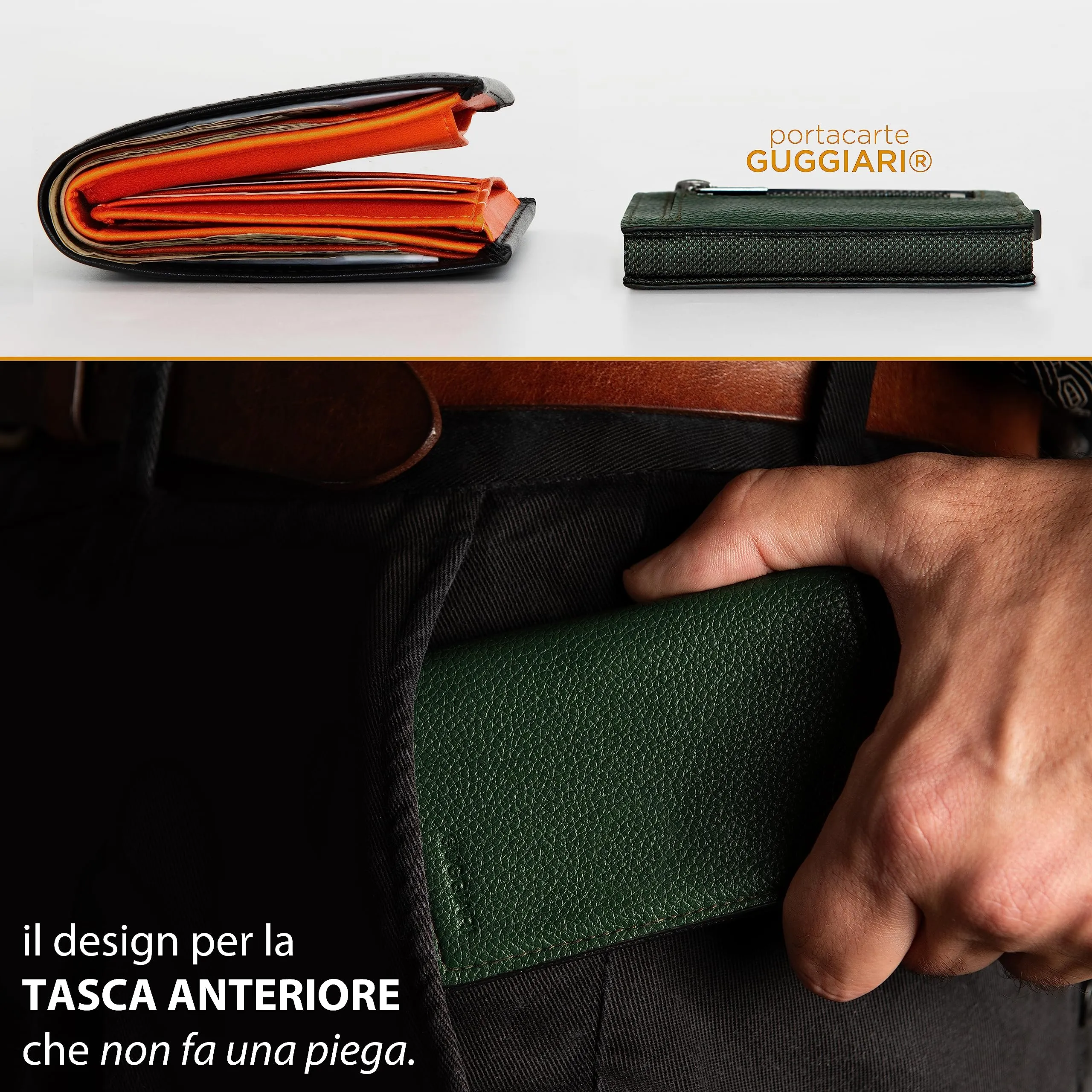 GUGGIARI® Porta Carte Credito RFID Alluminio, Magnetico - immagine 4