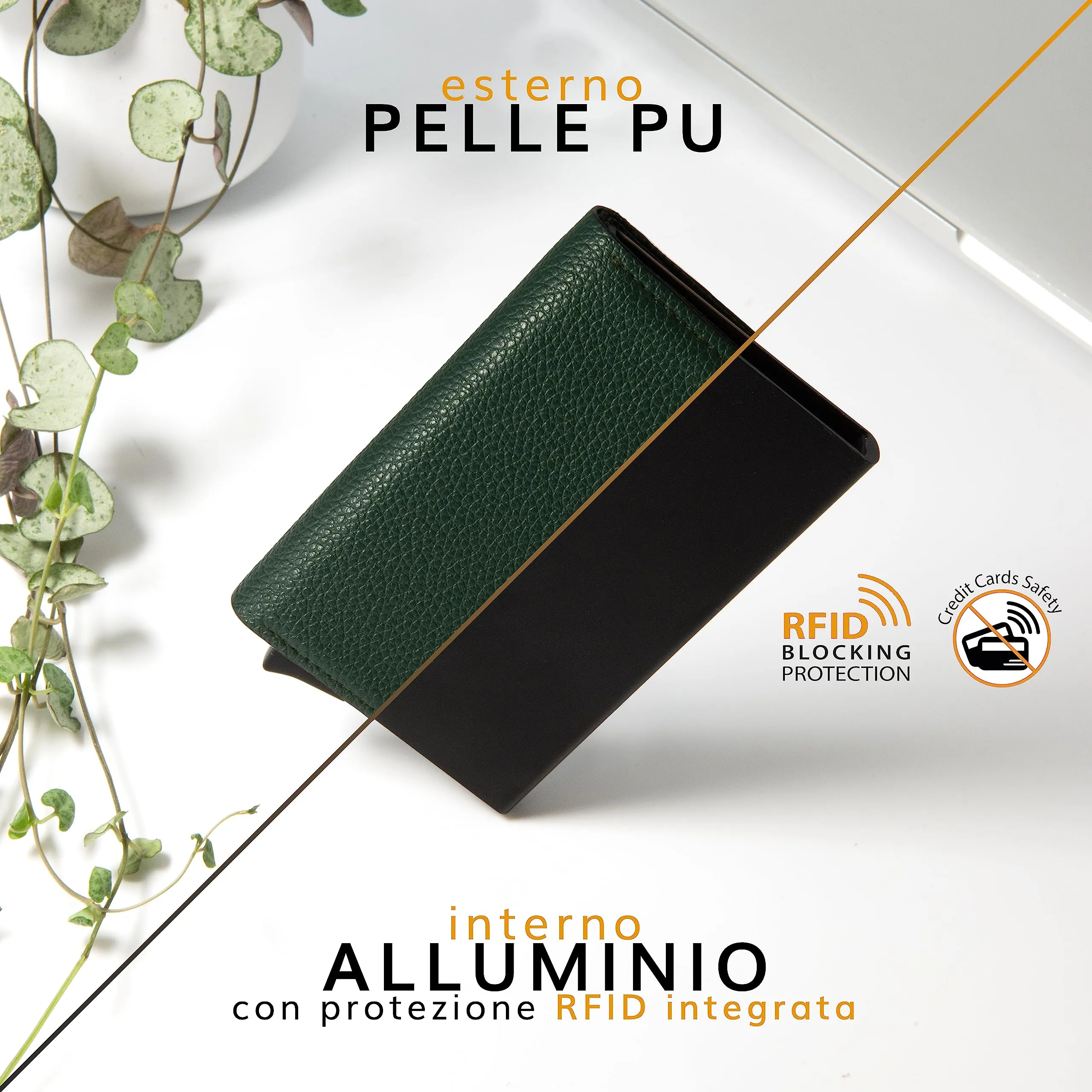 GUGGIARI® Porta Carte Credito RFID Alluminio, Magnetico - immagine 5