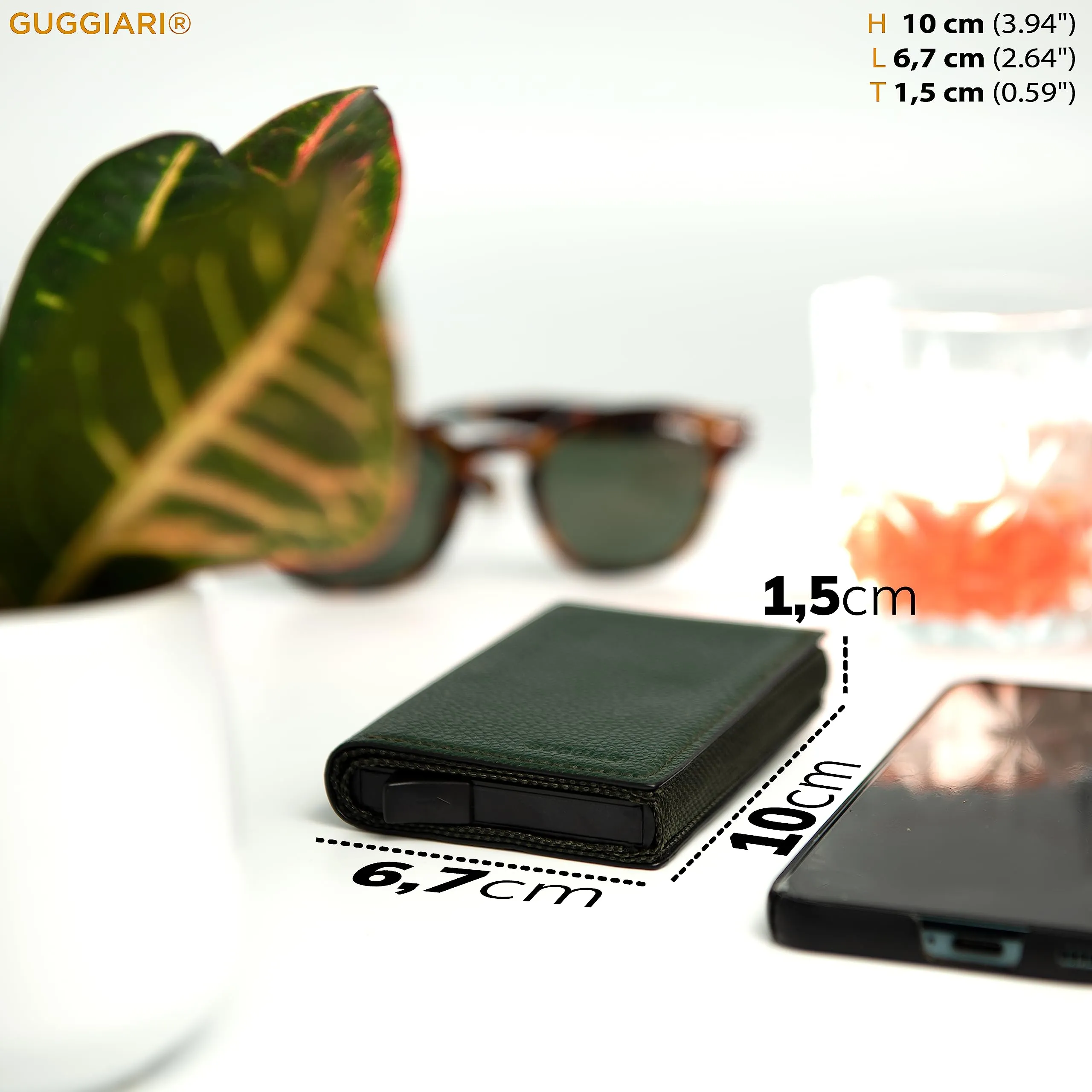 GUGGIARI® Porta Carte Credito RFID Alluminio, Magnetico - immagine 6