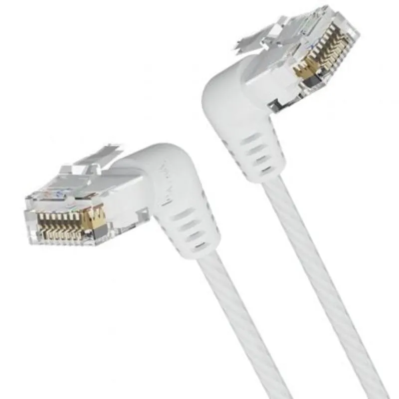Cavo Ethernet Vention RJ45 UTP Cat.6A 1m Rotazione 360° Bianco - immagine 1
