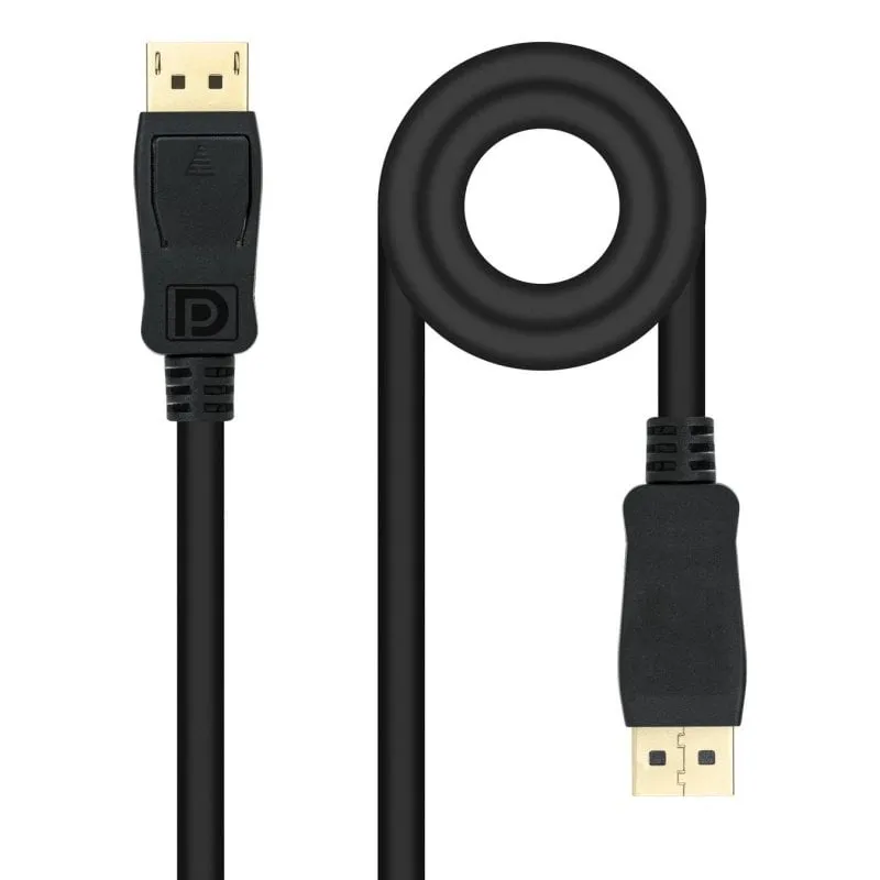Cavo DisplayPort Nanocable 1.4 DP/M-DP/M 0,5m Nero con Video 8K e Audio Multicanale - immagine 1