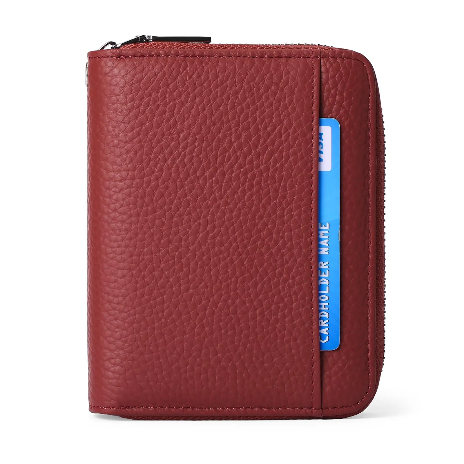 SENDEFN Portafoglio Donna in Pelle Cerniera Portamonete Piccolo Portafogli con Blocco RFID Porta Tessere Porta Carte di Credito Donna con 24 Scomparti per Carte - immagine 6