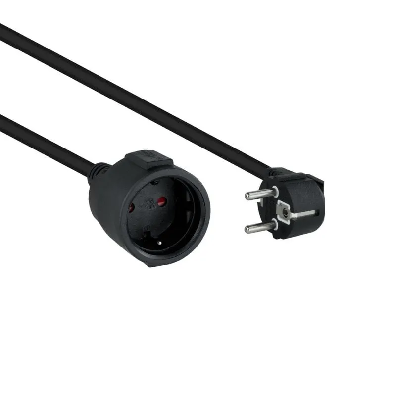 Cavo Prolunga Alimentazione Nanocable Schuko Maschio-Femmina 10m Nero 16A 4000W - immagine 1