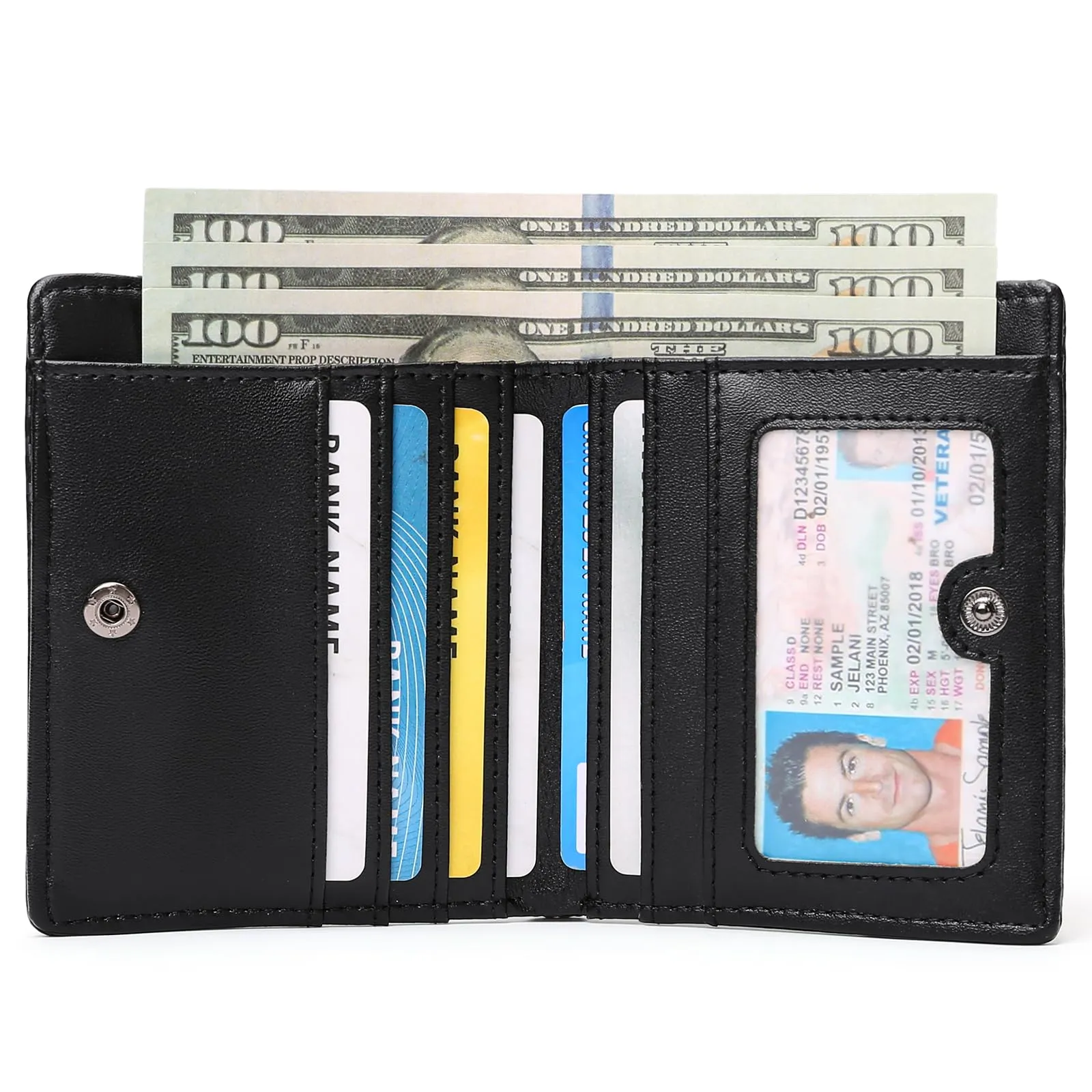 GAEKEAO Portafoglio Uomo Piccolo Portamonete con Protezione RFID slim 8 Porta Carte di Credito mini portafoglio uomo Pelle - immagine 4