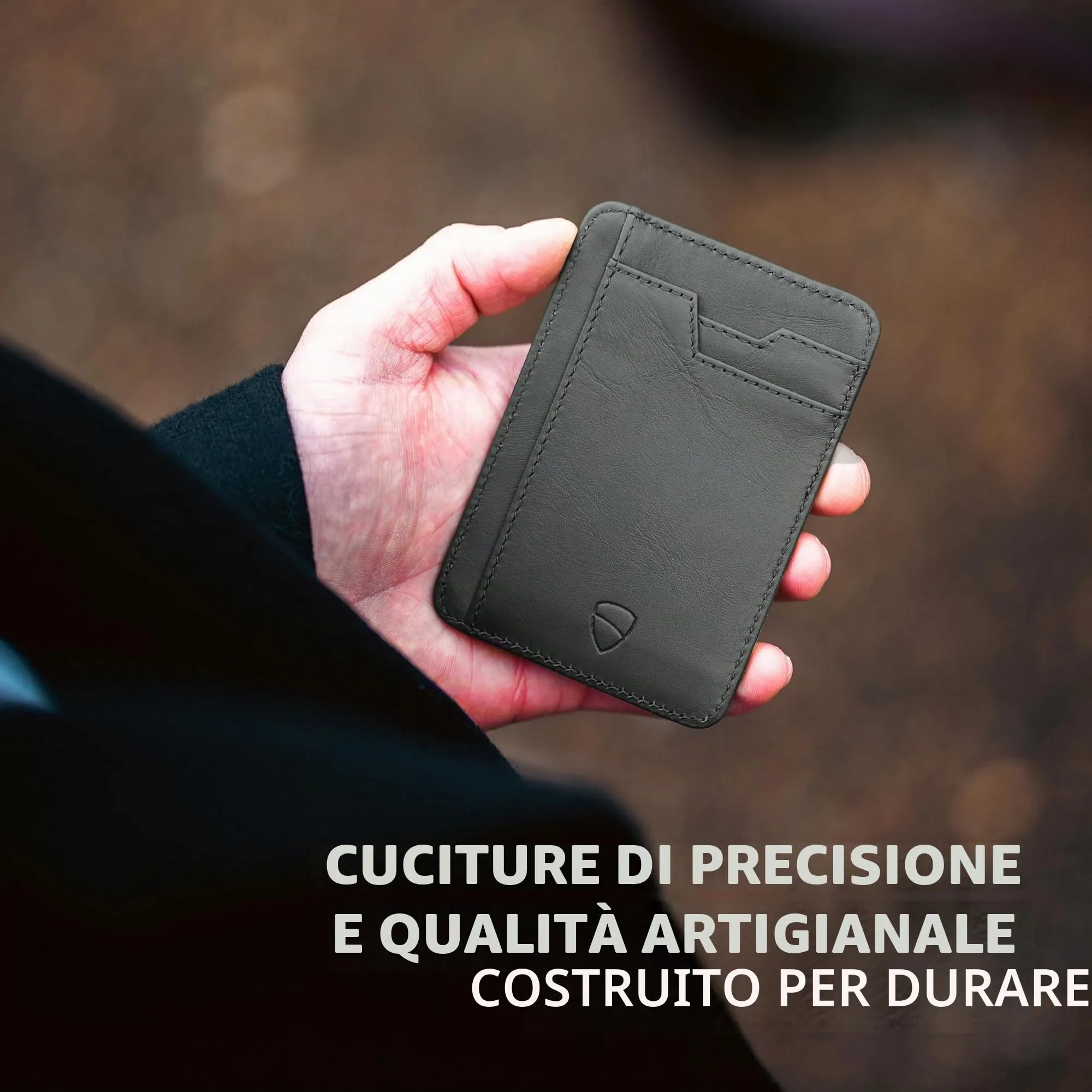 Vaultskin BRIXTON Portafoglio Slim Uomo in Pelle con RFID, Marrone - immagine 6