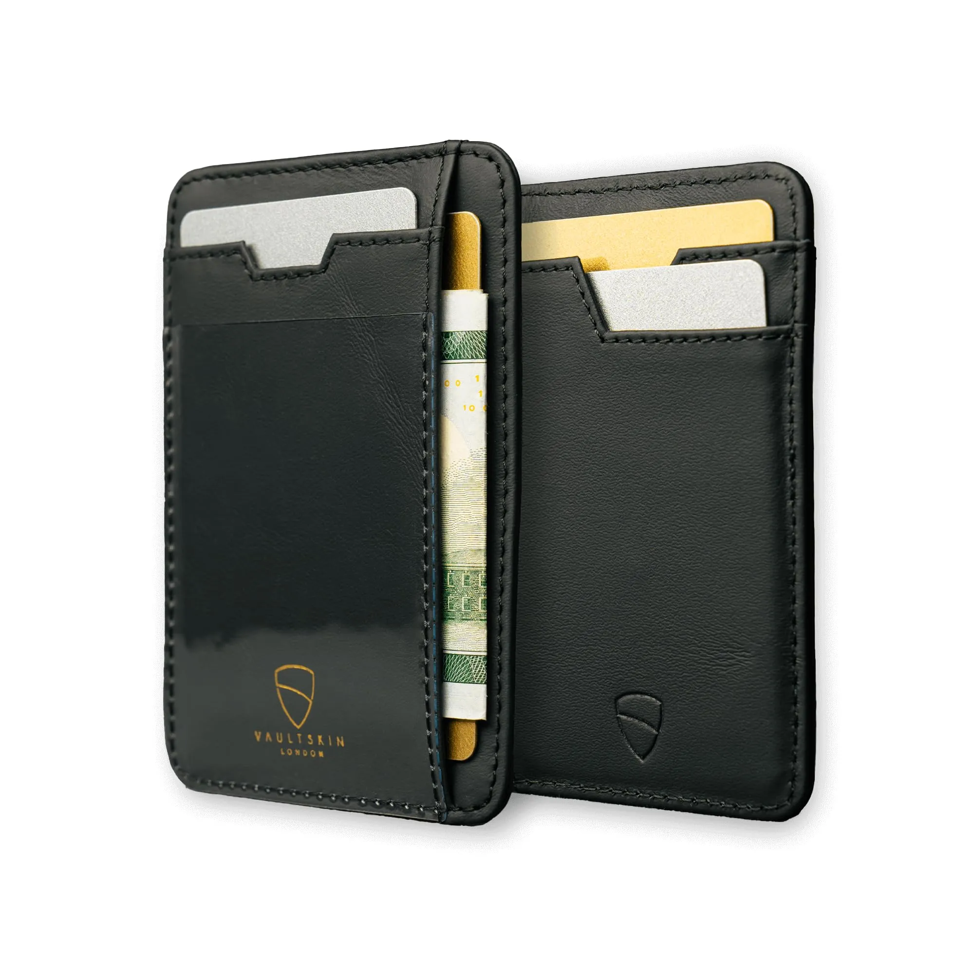 Vaultskin BRIXTON Portafoglio Slim Uomo in Pelle con RFID, Nero - immagine 1