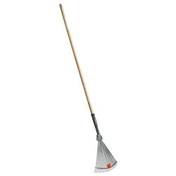 Scopa foglie regolabile 30-50 cm con manico legno (178cm) PURELINE Zincato 17307 20 - immagine 1