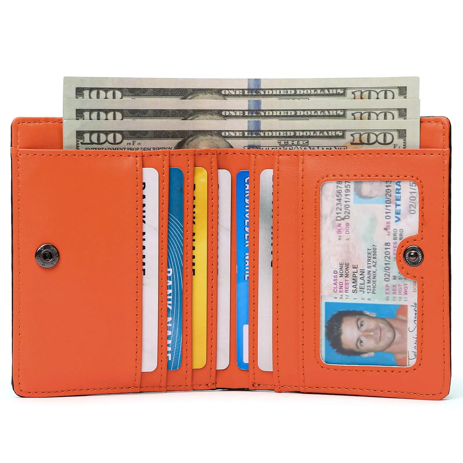GAEKEAO Portafoglio da Uomo Sottile a Doppia Funzione con Blocco RFID, Porta Carte di Credito in Vera Pelle, Minimalista, con Tasca Frontale per Uomo con Portamonete con Cerniera, Minimalista - immagine 5