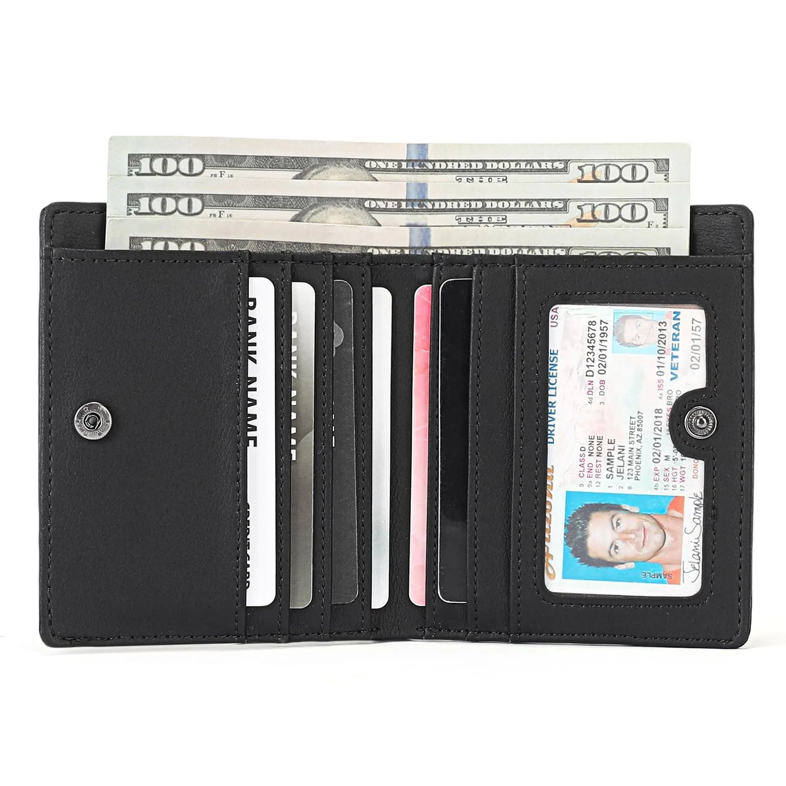 GAEKEAO Portafoglio Uomo Piccolo Portamonete con Protezione RFID slim 8 Porta Carte di Credito mini portafoglio uomo Pelle - immagine 7