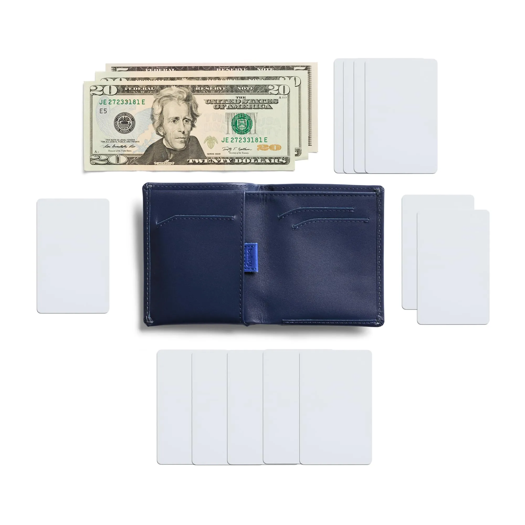 Bellroy Note Sleeve, Portafoglio sottile in pelle - Navy - immagine 7
