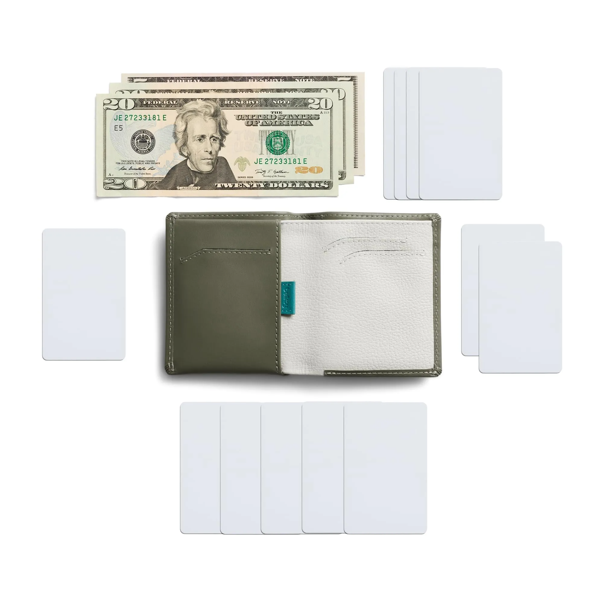 Bellroy Note Sleeve, Portafoglio sottile in pelle - Willow - immagine 7