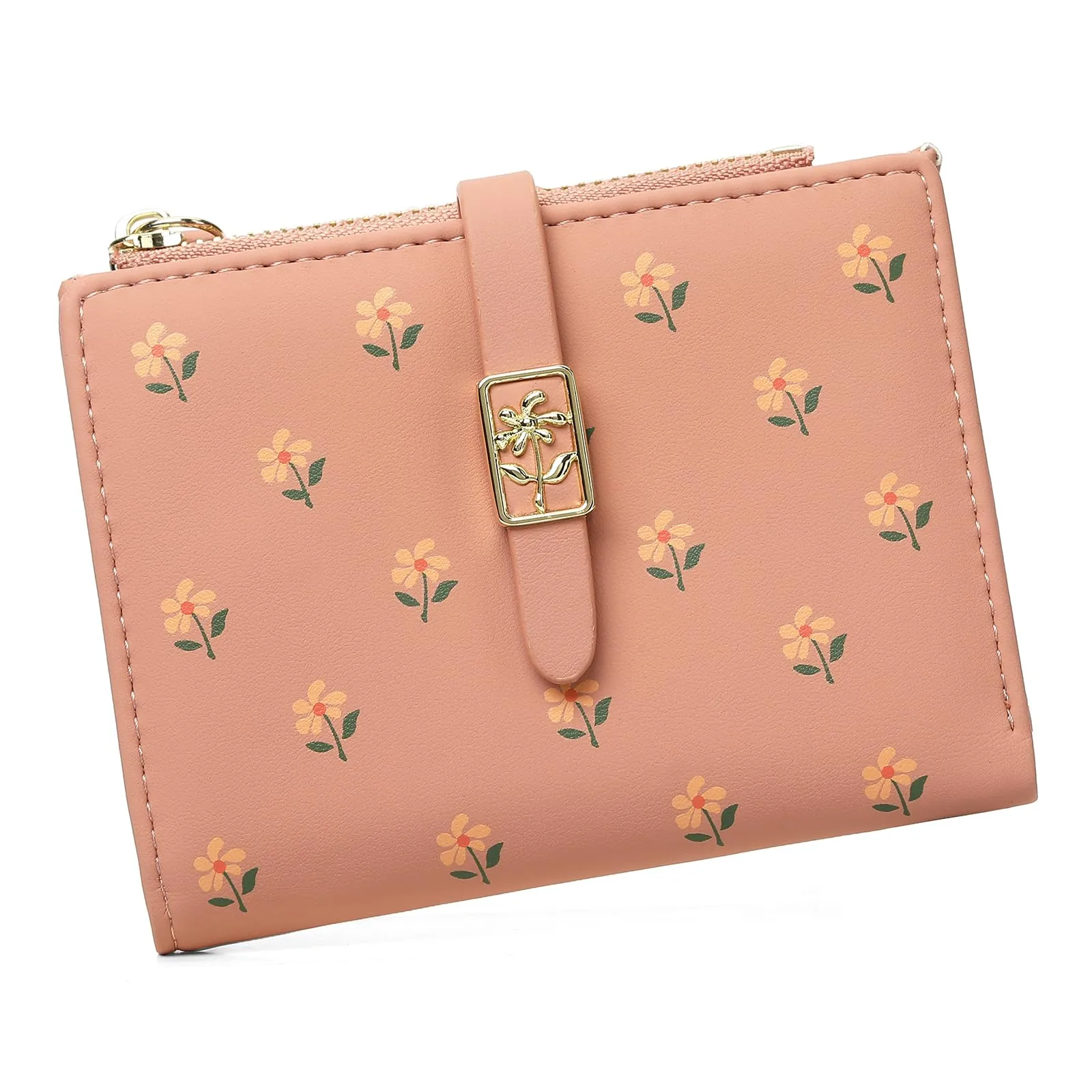 GOIACII Portafoglio Donna Piccolo Portamonete Cute Floral Corto con Porta Carte di Credito - immagine 1