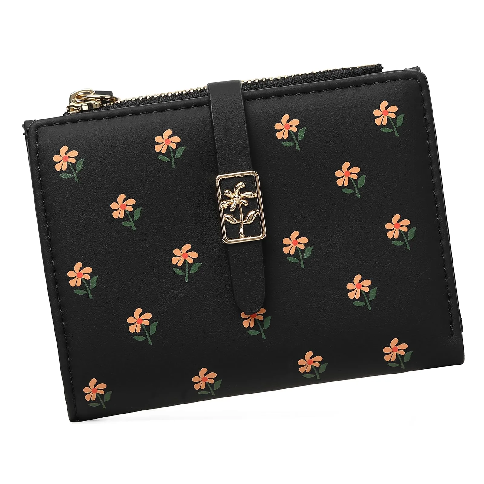 GOIACII Portafoglio Donna Piccolo Portamonete Cute Floral Corto con Porta Carte di Credito - immagine 1