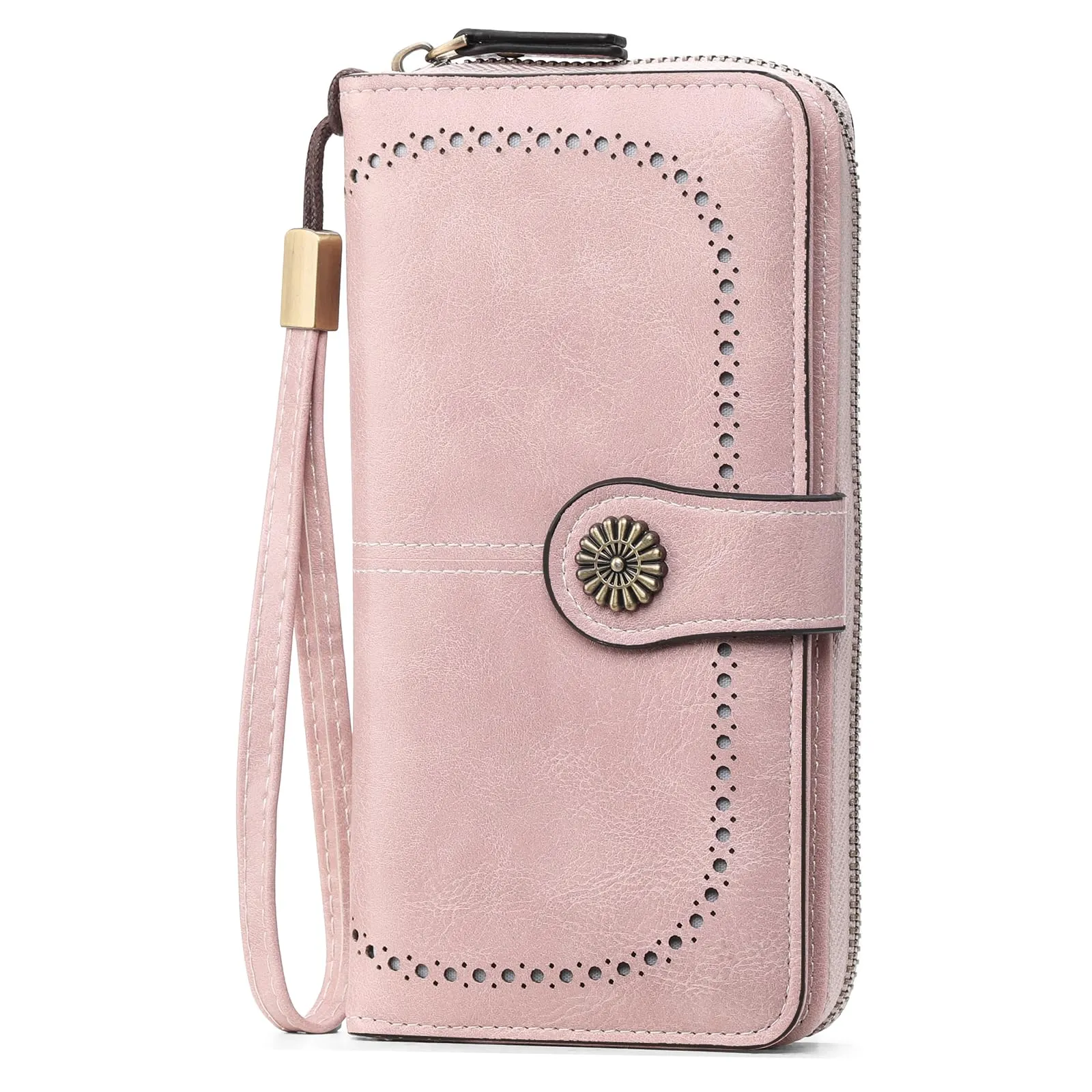 GOIACII Portafoglio Donna in Pelle PU con Blocco RFID Portafogli Grande Borsa Lunga da Donna Portamonete con 13 Scomparti per Carte - immagine 1