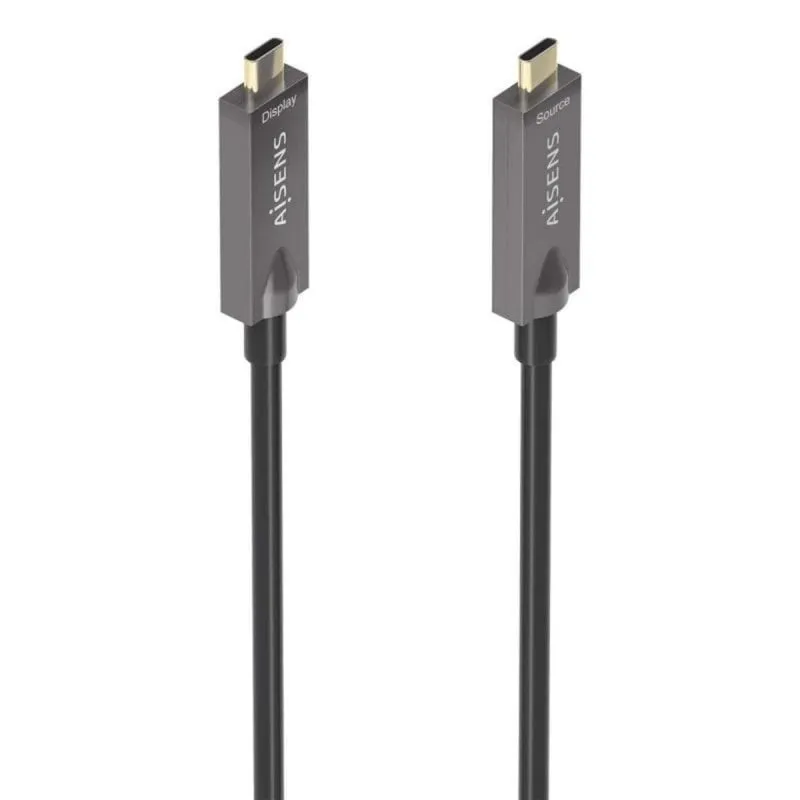 Cavo USB-C AISENS A157-0882 10m 10Gbps 3A 60W 4K@60Hz Nero Cavo USB-C AISENS A157-0882 10m 10Gbps 3A 60W 4K@60Hz Nero - immagine 1