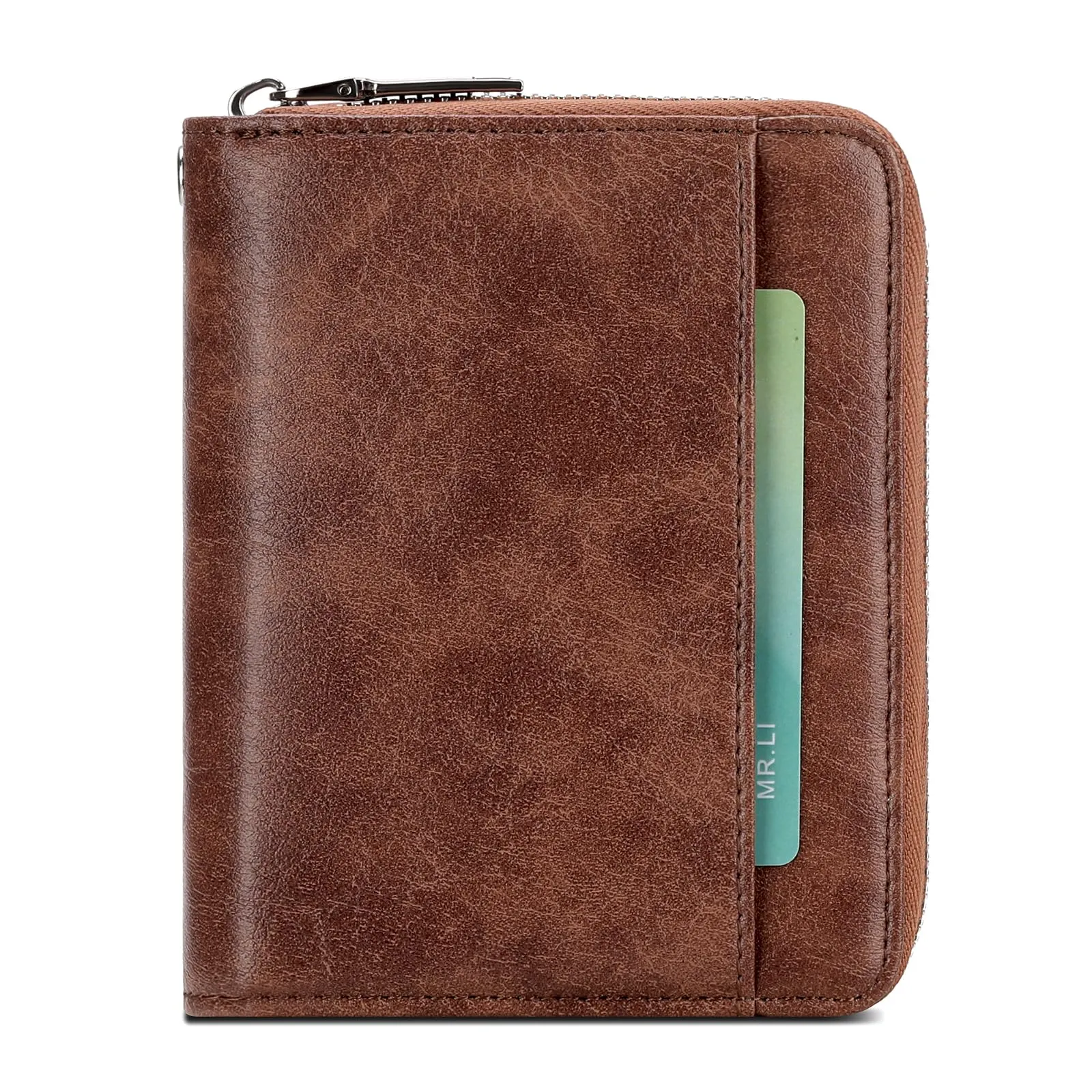 SENDEFN Portafoglio Donna in Pelle Cerniera Portamonete Piccolo Portafogli con Blocco RFID Porta Tessere Porta Carte di Credito Donna con 24 Scomparti per Carte - immagine 6