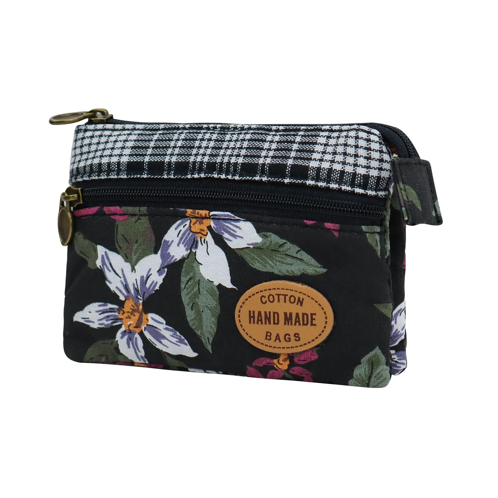 Energather Coin Purse, Porta Monete Da Donna in cotone con cerniera Portamonete Piccolo per donne e uomini, Borsellino portatile per ricevute, monete, cambio, carte - immagine 1