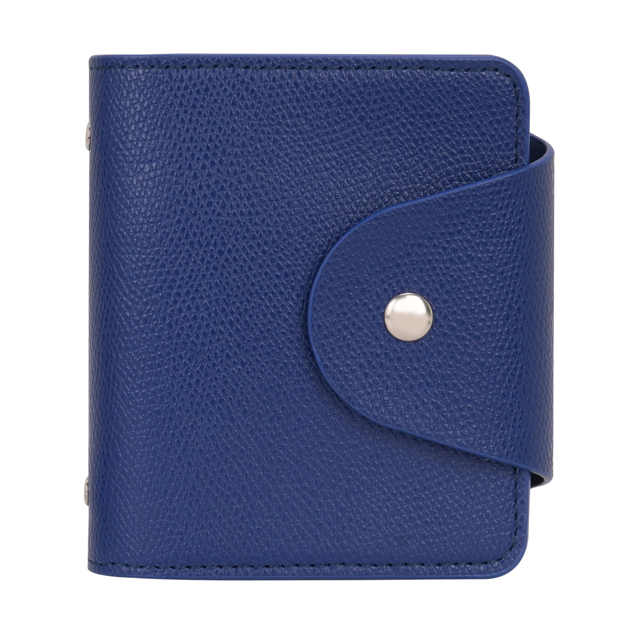 IHIGOGOFA Porta Carte di Credito Pelle per Donna Uomo 40 Slots per Schede 2 Finestra ID (Blu) - immagine 7