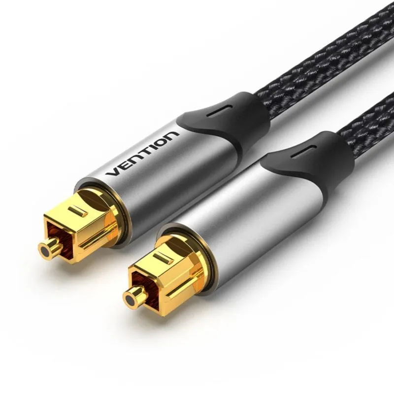 Cavo Audio Ottico Vention BAVHH 2m Fibre Ottiche Toslink Maschio Grigio - immagine 1