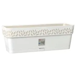 Cassetta piante con riserva acqua plastica (50x18x17cm) OPERA CLOE Bianco 94400 - immagine 1