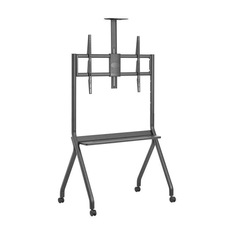 Supporto da Terra AISENS FT86FE-369 55-100" Ruote 120kg Nero con Vassoio e Supporto Telecamera - immagine 1