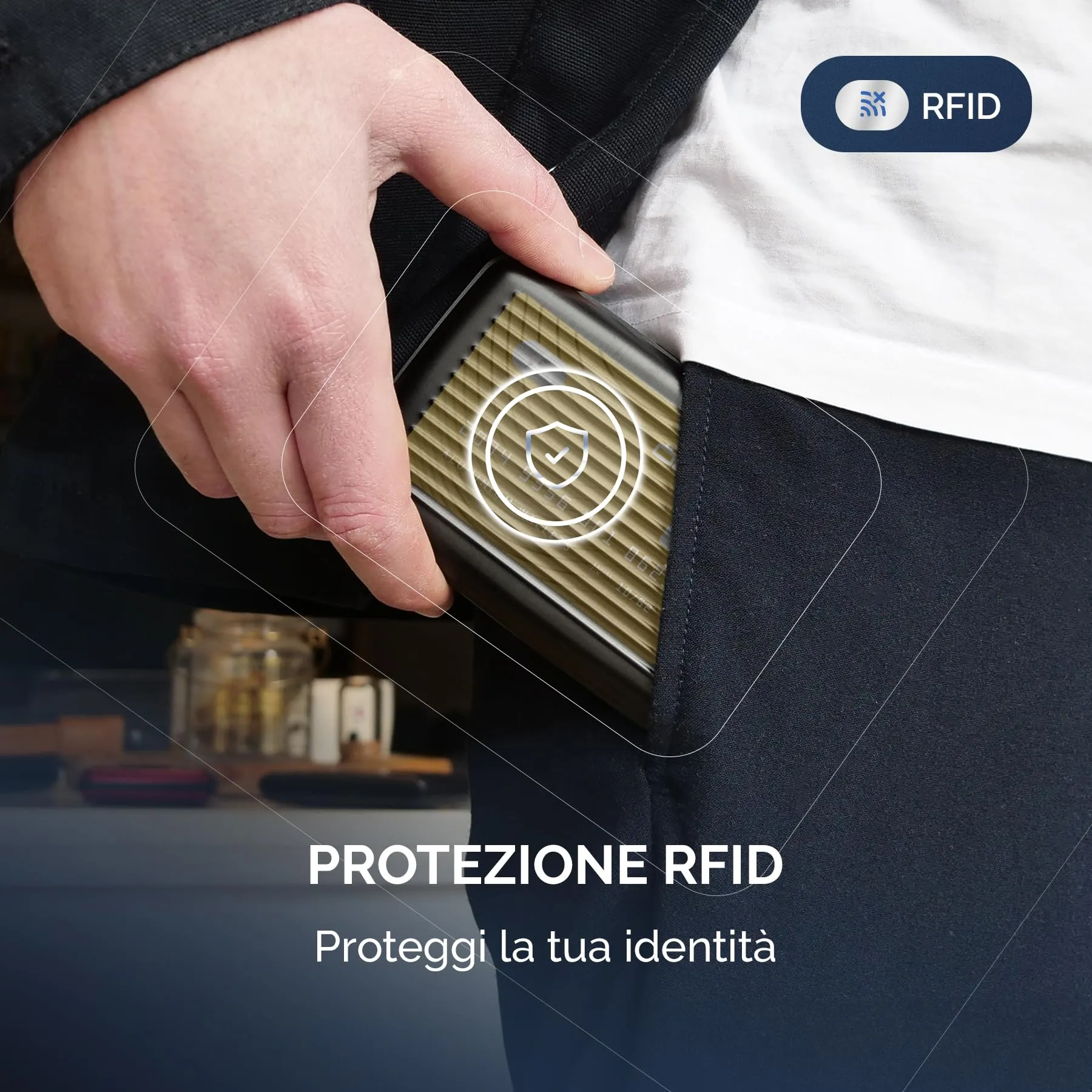 Portacarte in alluminio con protezione RFID. Modello: STOCKHOLM PREMIUM - immagine 6