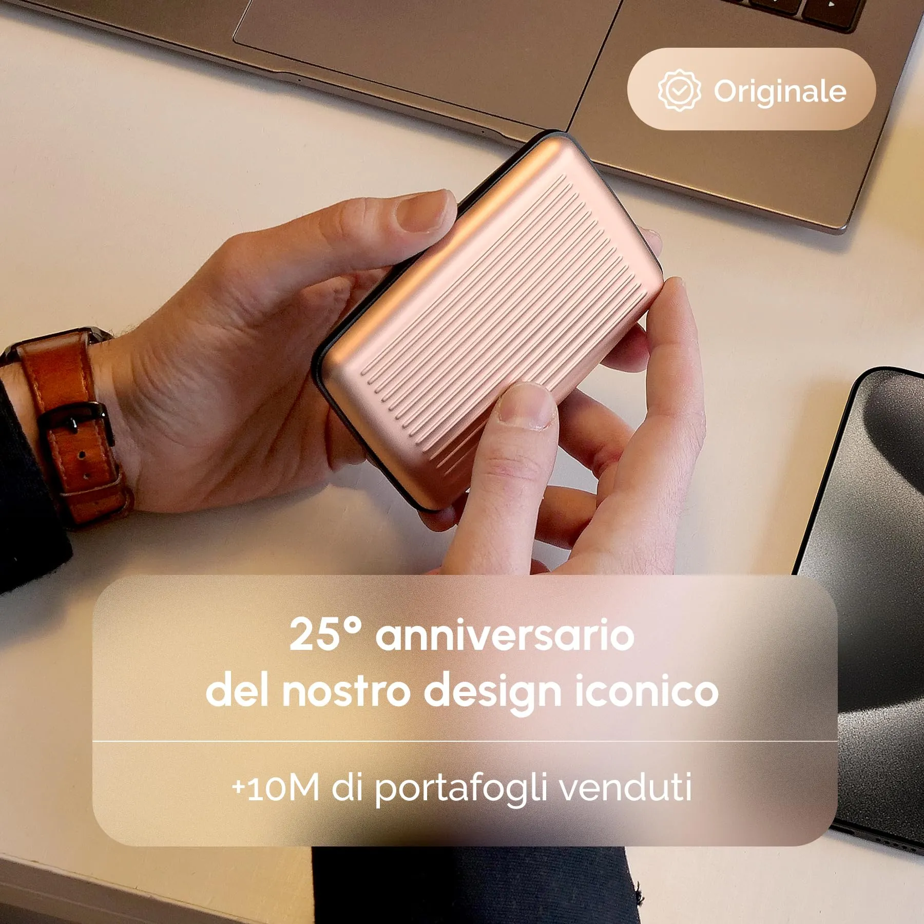 Portacarte in alluminio con protezione RFID. Modello: STOCKHOLM PREMIUM - immagine 3